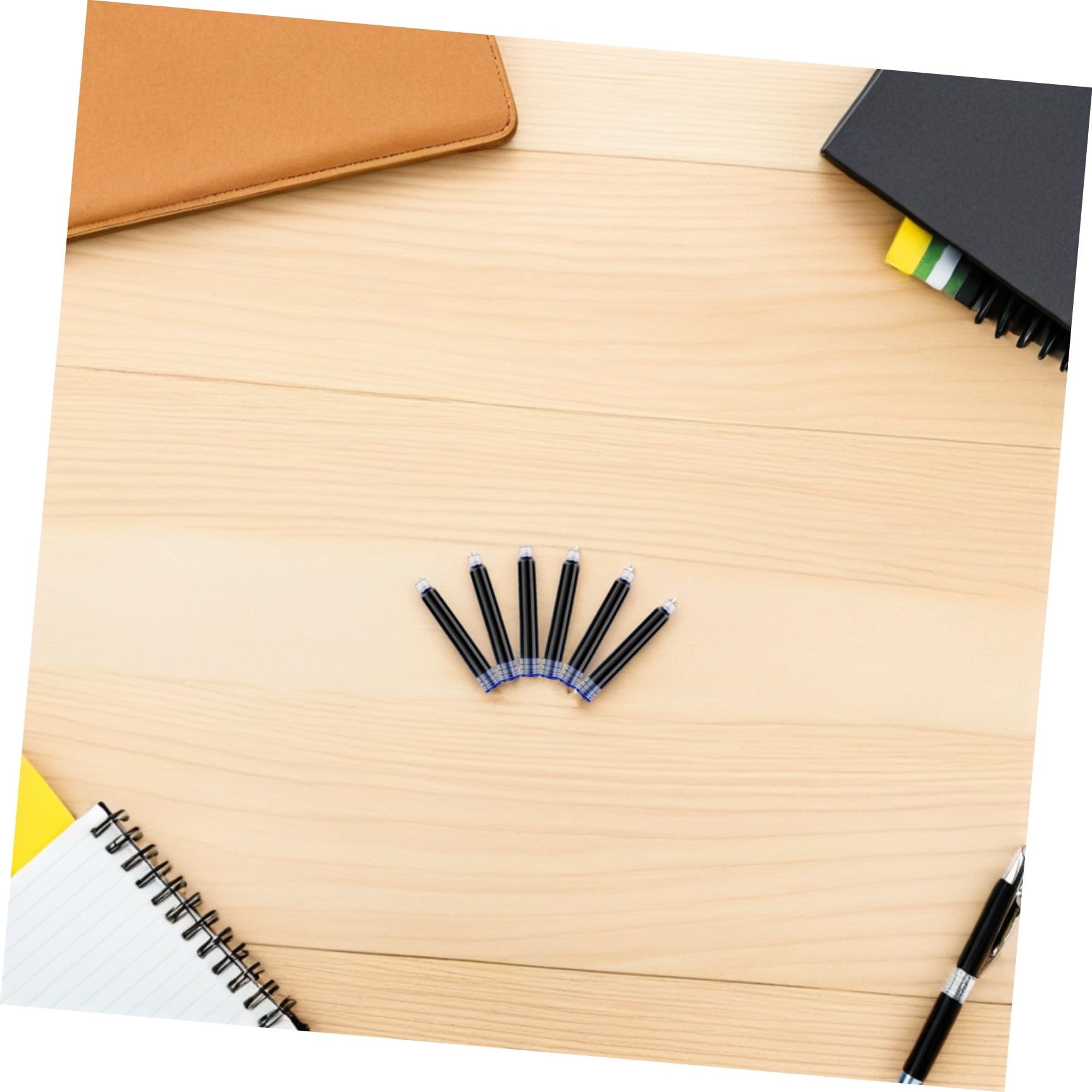 INOOMP 450 Unidades Cartuchos de Tinta Recargables para Pluma Estilográfica Compatibles Aplicables Azul Negro Rojo Recambios para Oficina y Escuela