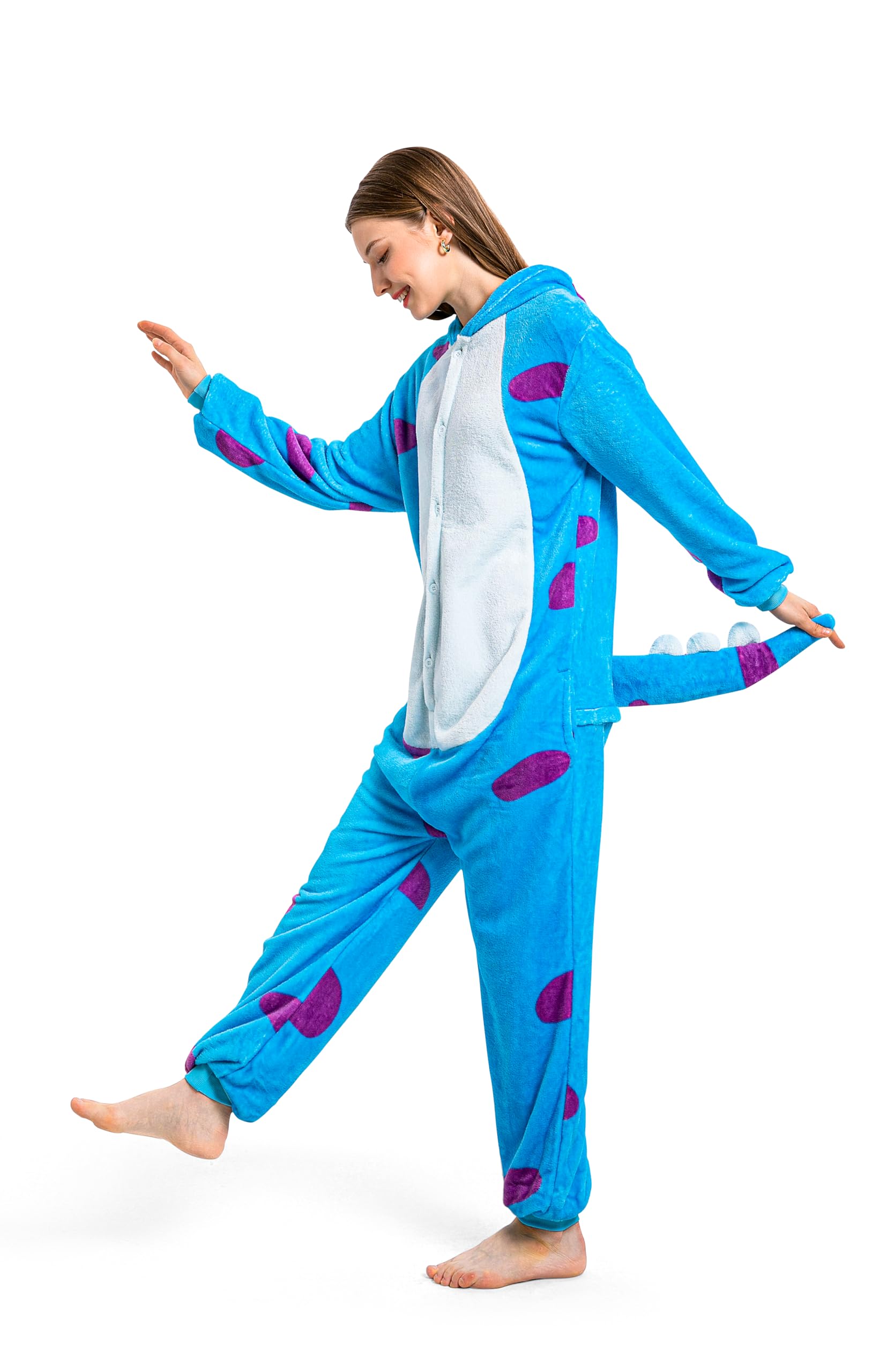 Unisexo Comodidad Suave Franela Animales Traje de Dormir Cosplay Ropa de Salón Pijamas