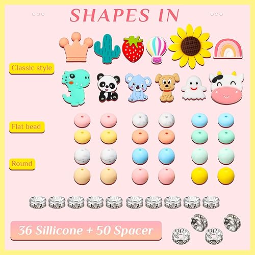 Vista 5 de Ctosree Juego de 12 bolígrafos con cuentas de animales, bolígrafos de plástico a granel para manualidades, kit de fabricación de bolígrafos