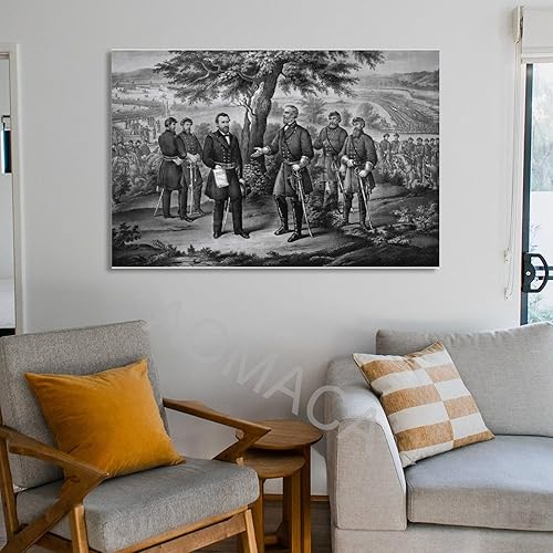 Miniatura 6 de Posterazzi - Póster de Robert E. Lee to General Ulysses S. Grant, pintura en lienzo, pósteres e impresiones artísticas de pared para sala de estar,