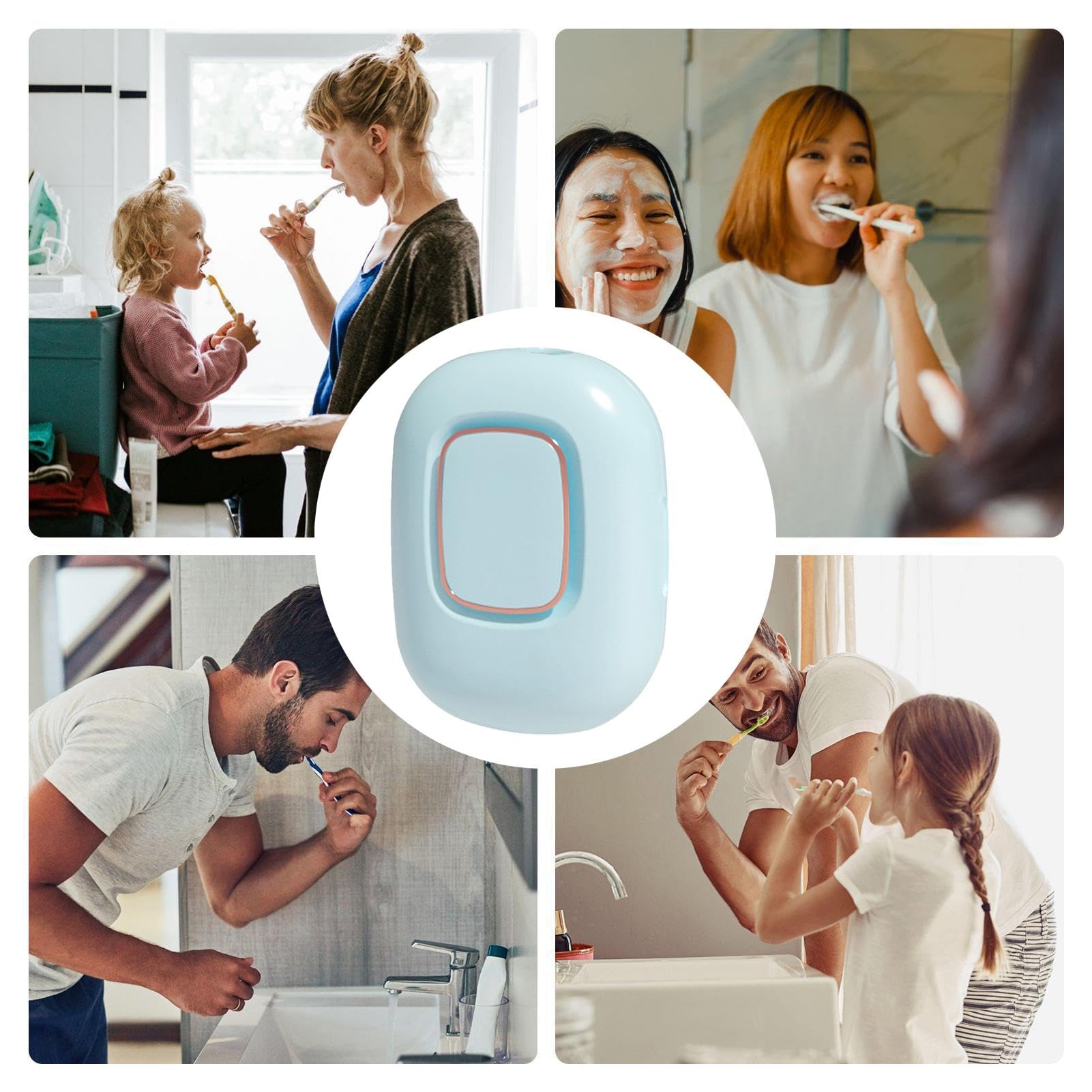 Desinfectantes portátiles para cepillos de dientes UV | Desinfectantes UV para cepillo de dientes con secado inteligente - Fundas de viaje para cepillo de dientes montado en la pared para familiares
