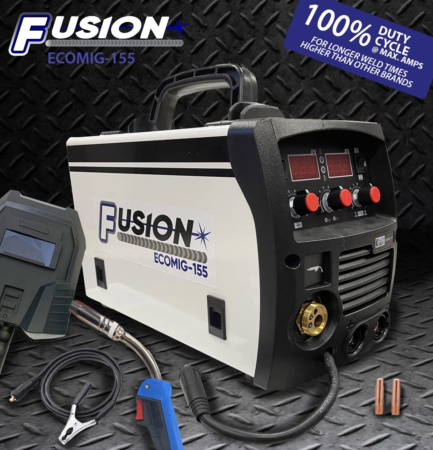 Autojack 155A MIG TIG ARC Welder 3 In 1 Inverter 230V Gas Welding Machine