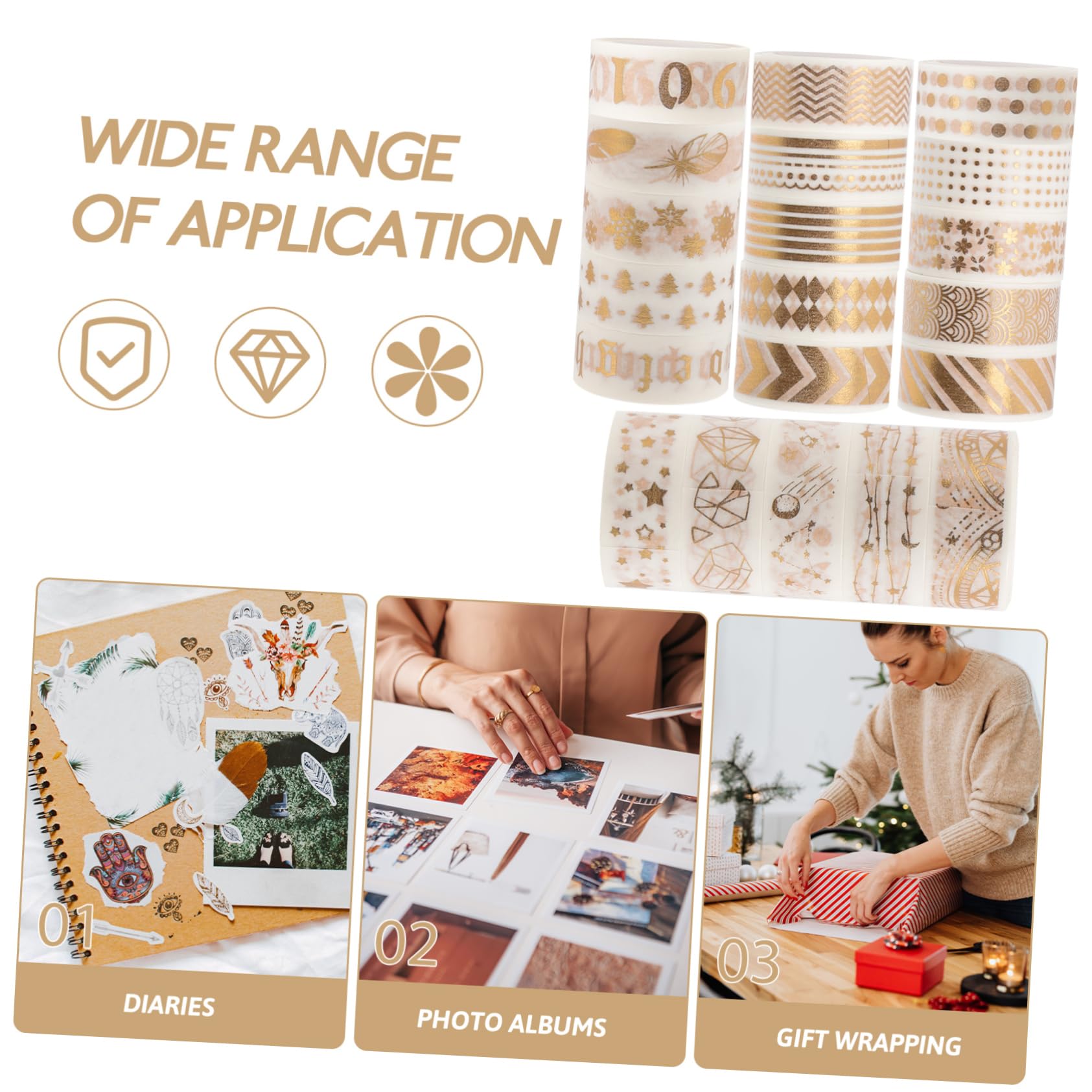 SEWACC 60rollos Cinta Washi Estampado Floral Japonés para Scrapbooking Manualidades De Usar