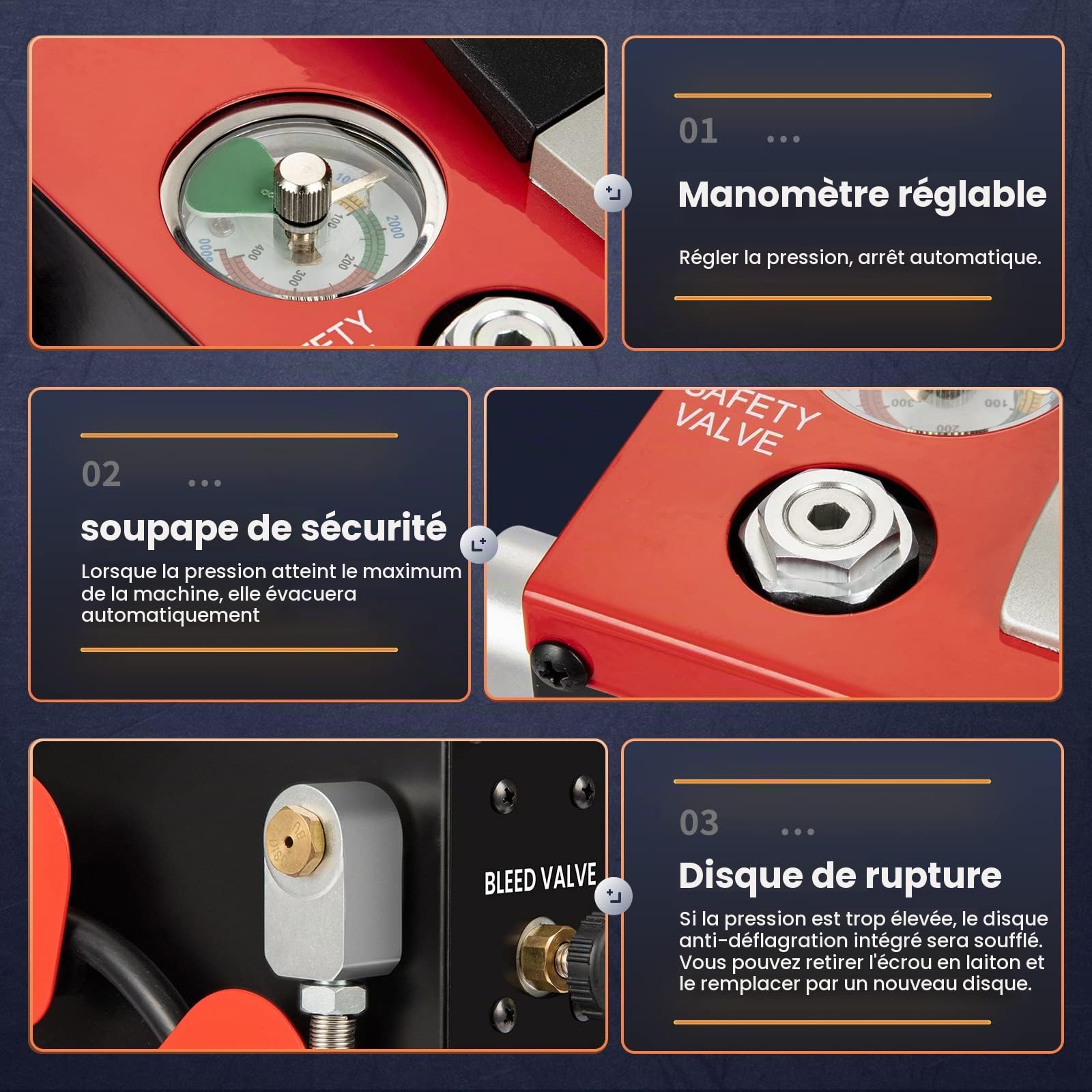 GX pump Compresseur d'air PCP CS3-I, 4 500 psi/30 MPa