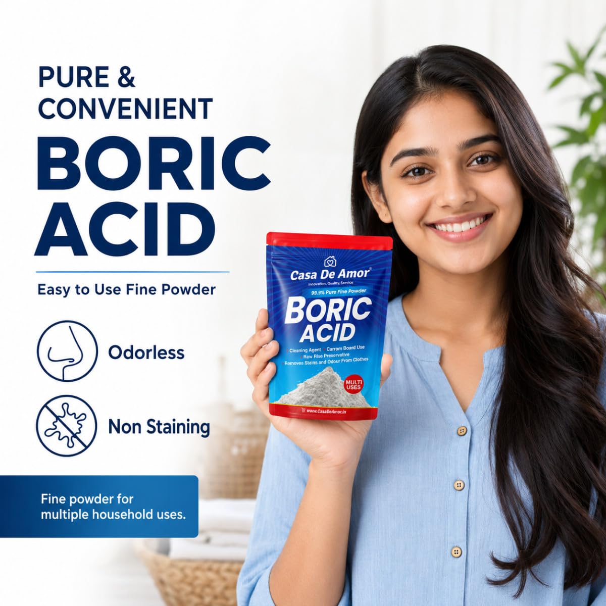 Casa De Amor Boric Acid - Pest Control Powder -8 Casa De Amor Boric Acid - Pest Control Powder -8