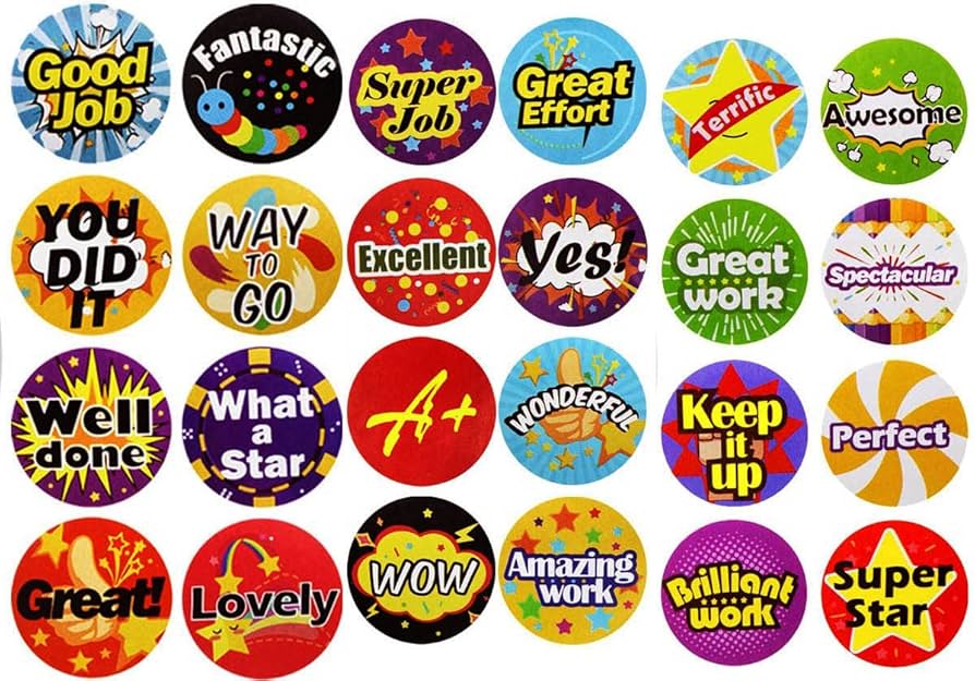 Amazon.co.jp: モチベーションを高めるステッカー150枚、24種類