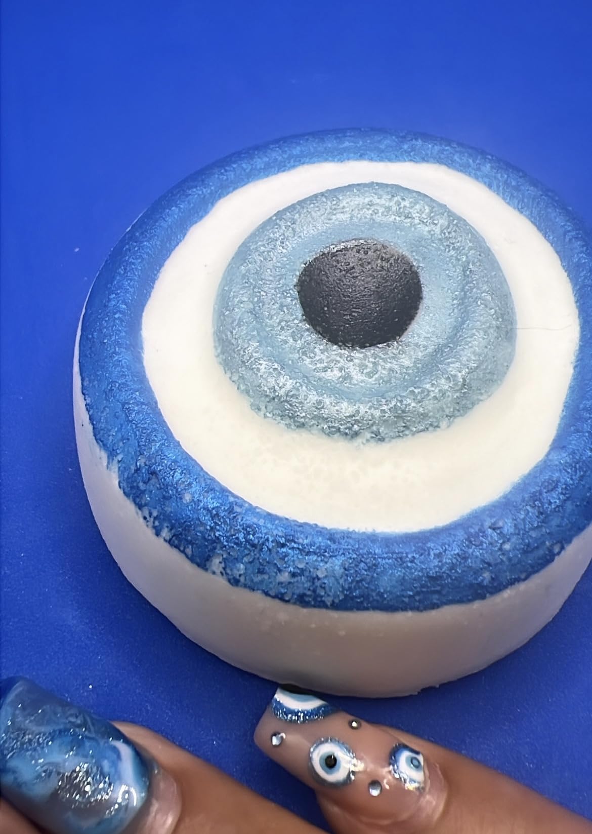 Mal Del Ojo Bath Bomb, Evil Eye Bath Bomb, Ritual Bath Bomb, Palo Santo Scent, Bath Magick, Protect Yourself, Blue Bath Bomb, Spiritual Bath