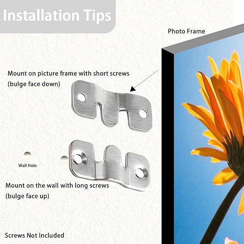 Miniatura 10 de Soporte de montaje empotrado, soportes de montaje en pared para cabecero, 2.205 x 1.181 in, soporte para colgar fotos, conectores de sofá seccional