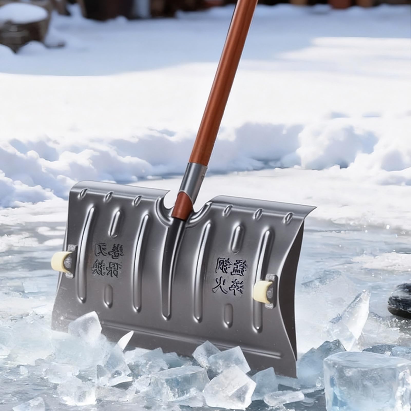 Schneeschaufel Für Die Einfahrt | Multifunktionales Eiswerkzeug,Schneepflug-Schaufel Für Große Flächen | Zur Verwendung Als Werkzeug Im Winter Für Die Reinigung Von Windschutzscheibe Garten LKW Und Ra