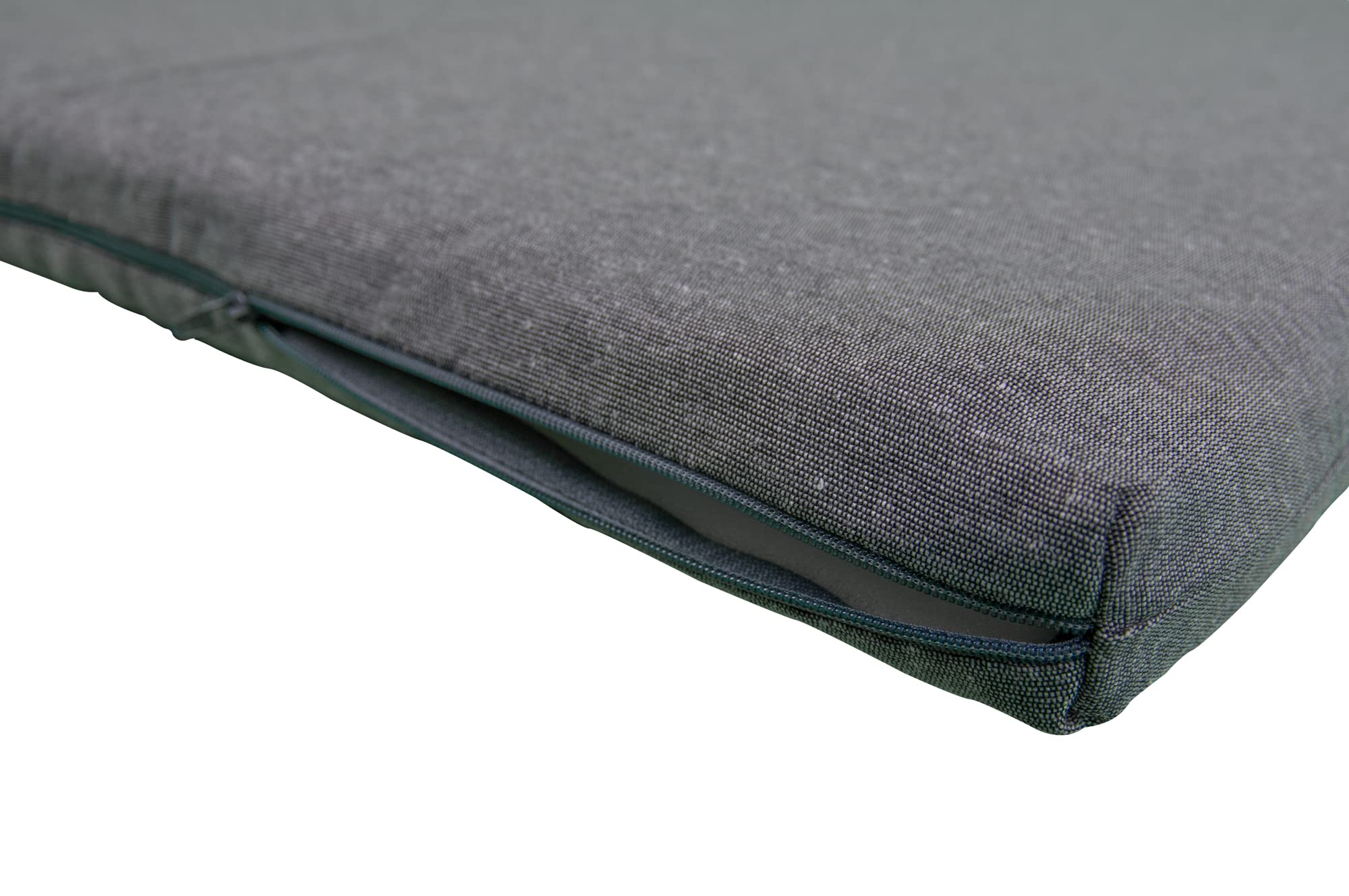 GHIOCUSCINI | Set di 4 Cuscini da Esterno per Salottino in Rattan, COLORE GRIGIO, Tessuto Cotone/Poliestere, Sfoderabile, 58 x 51 cm, Alto 5 cm, Made in Italy