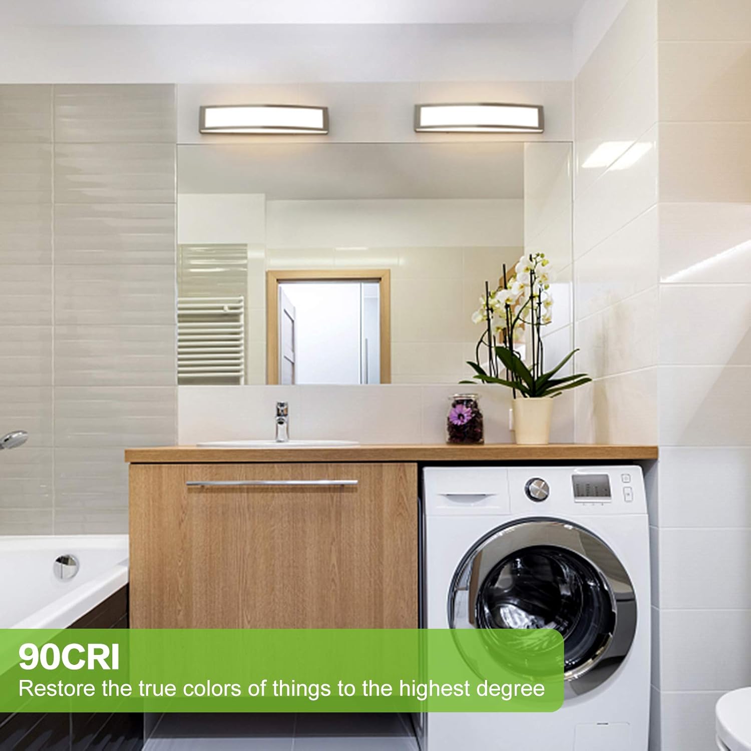 Flаѕh Dеаlѕ - 60% оƒƒ hykolity Brushed Nickel Modern LED Vanity Light, Bathroom Light Fixtures, Integrated LED Bath Wall Lighting, Bathroom Vanity Light Over Mirror, Dimmable, 24W, 1500LM, 90CRI, 3000K Buу 1 gеt 1 🔥 hykolity Brushed Nickel Modern LED Vanity Light, Bathroom Light Fixtures, Integrated LED Bath Wall Lighting, Bathroom Vanity Light Over Mirror, Dimmable, 24W, 1500LM, 90CRI, 3000K