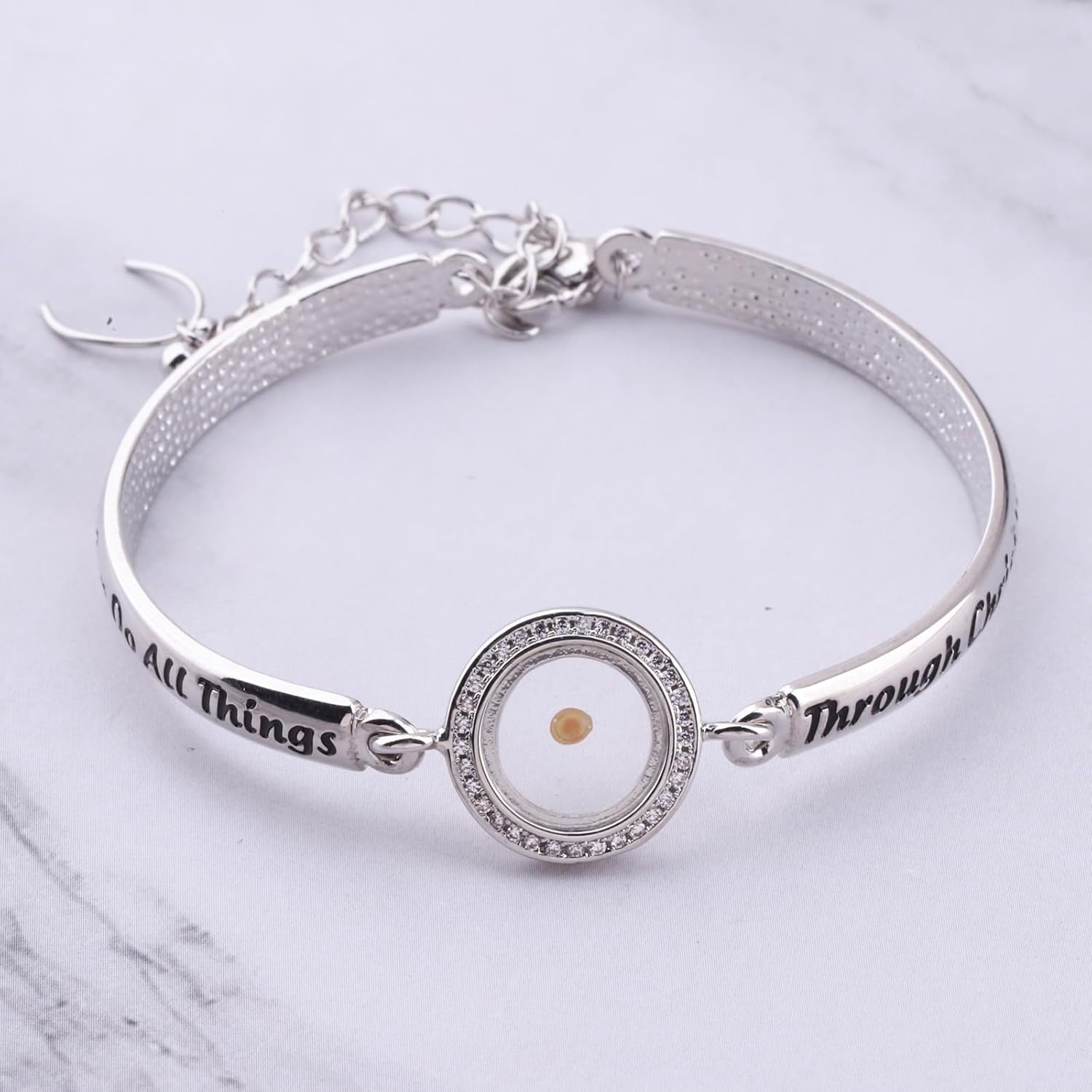 FEELMEM Mustard Seed Bracelet I Can Do All Things Through Christ Who Strengthens Me Bible Verse Bracelet Christian Faith Gift - Image 3