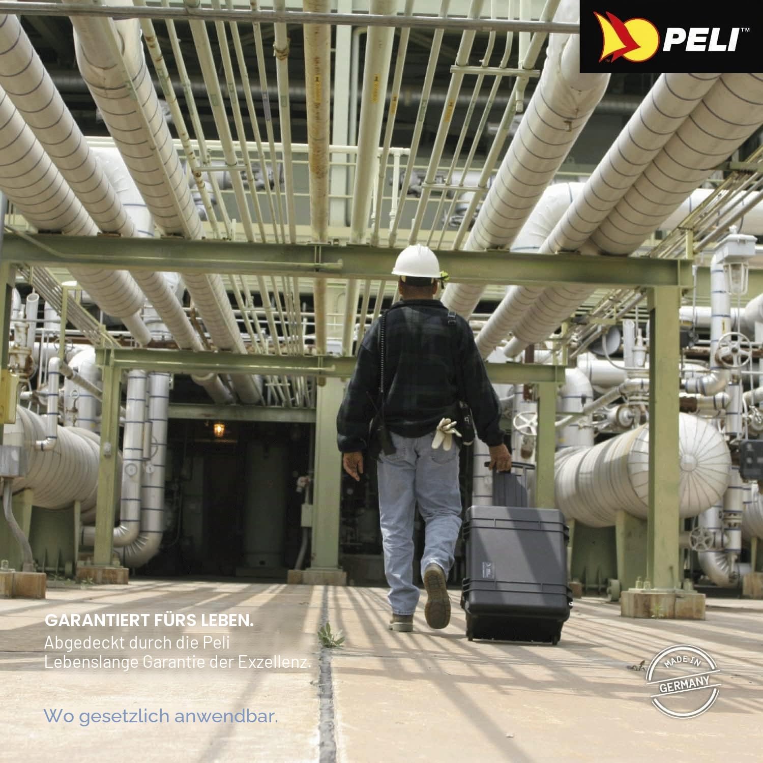 PELI 1560 Langer Transportkoffer für Kamera Equipment and Empfindliche Elektronische Instrumente, IP67 Wasser- und Staubdicht, 44L Volumen, Kein Schaum, Farbe: Desert Tan (Sand)