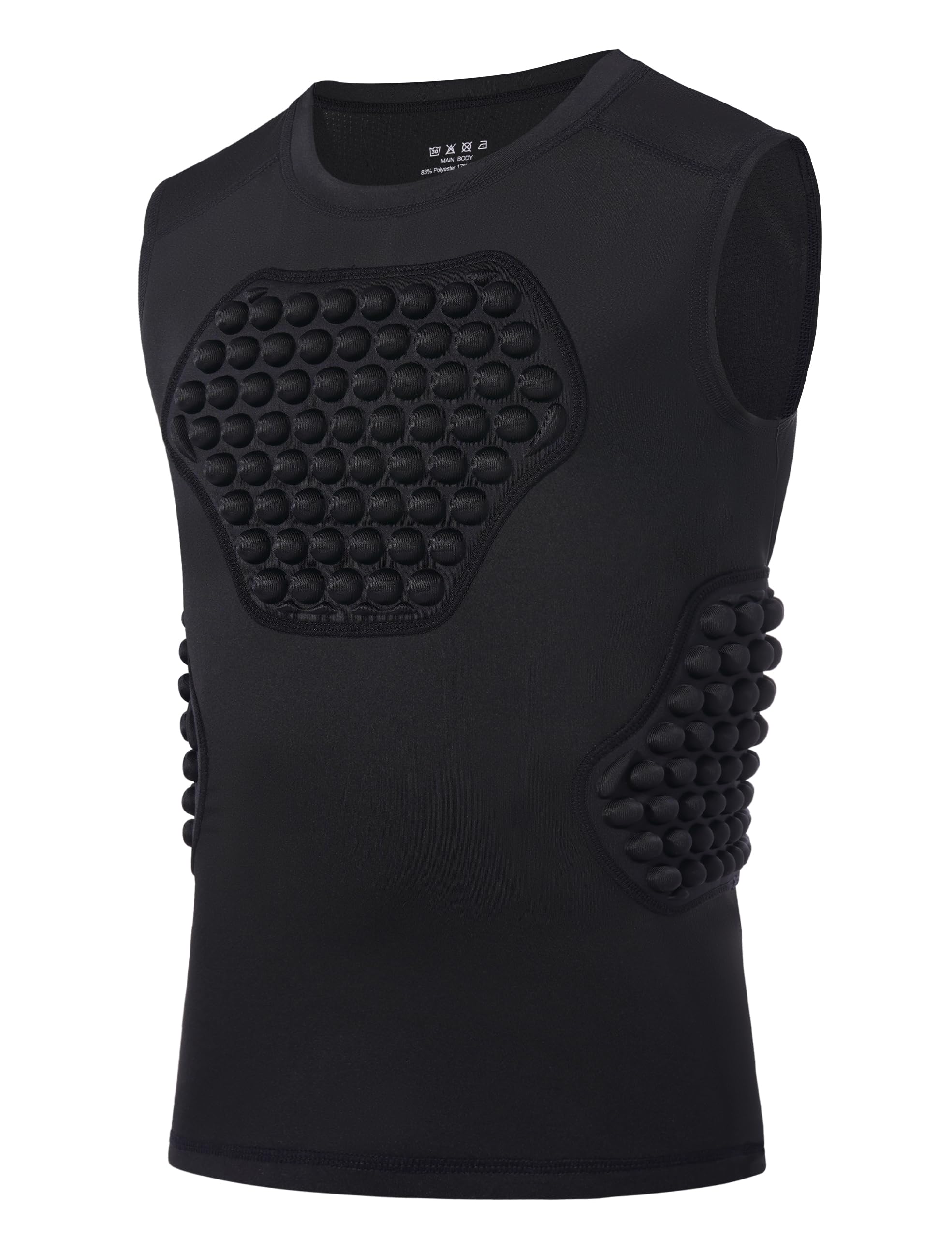 Roadbox Youth Baseball Chest Protector Padded Compression Shirt Heart Guard