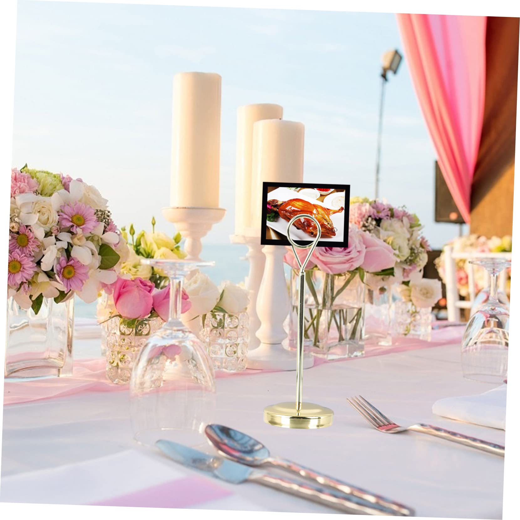 CHILDWEET 1pc Plate Seat Restaurant Supply Table Number Holder Dishes Cards Rack Sturdy Cards Holder Hotel Supply Simple Holder Table Cards Holder Table Sign Stand Menu Rack Menu Holder