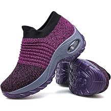 Slow Man Womens Walking Shoes Sock Sneakers - Mesh Slip On Air Cushion Lady Girls Modern Jazz Dance Easy Shoes Platform Loafers