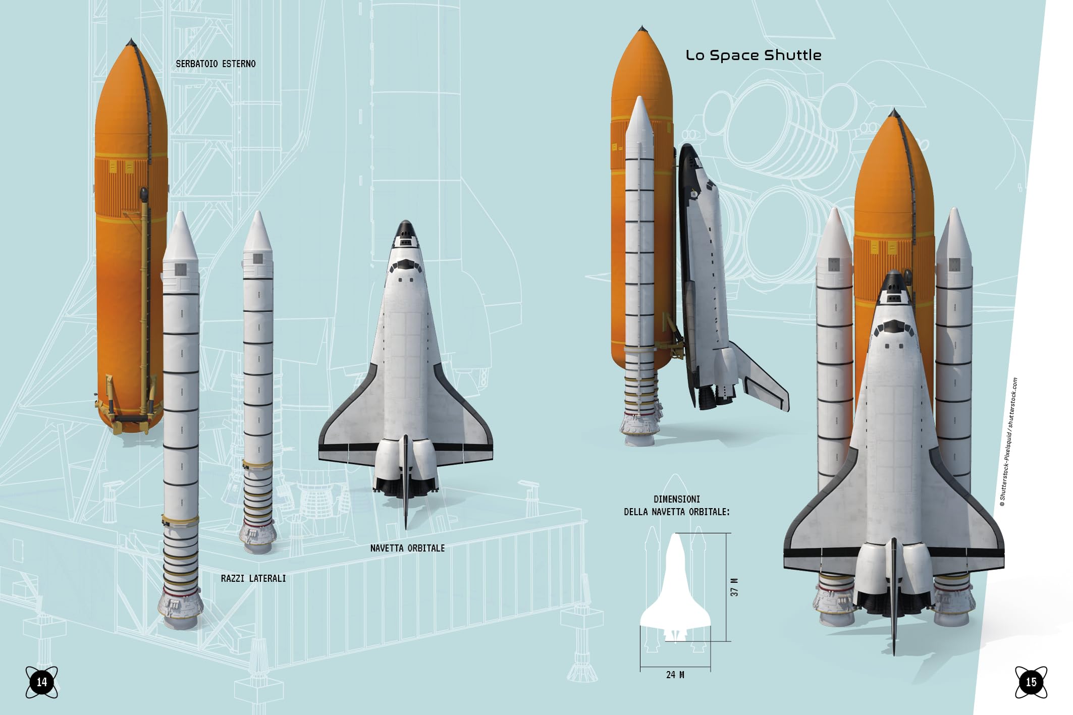Viaggio verso lo Spazio. Space shuttle 3D