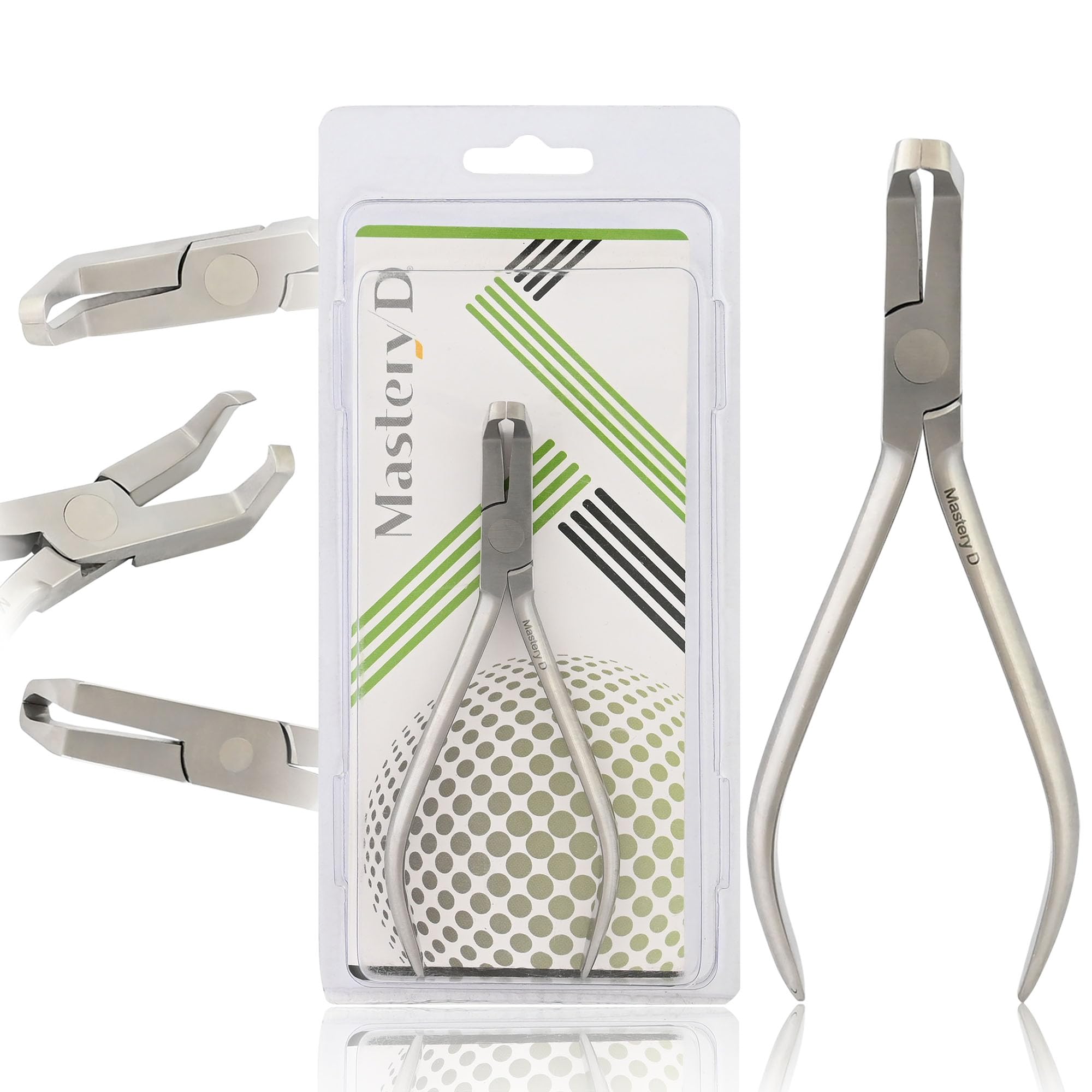 MASTERYD Orthodontic 45°Angled Lingual Support Dental Pliers Band Removal Brackets Removing Pliers - 135 mm Stainless Steel Dental Braces Removal Tools Bracket Gripper Plier