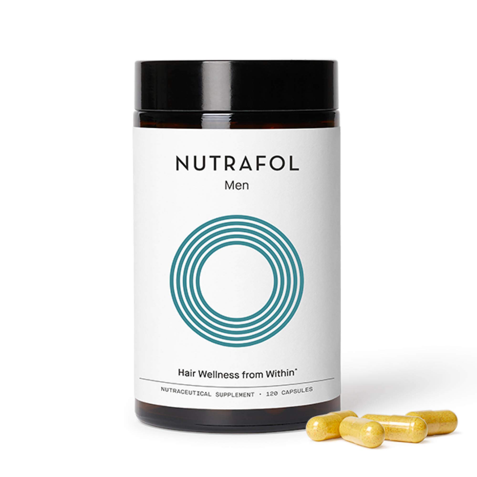 Nutrafol Men Hair Growth Supplement for Thicker, Stronger Hair (4 Capsules Per Day - 1 Month Supply)