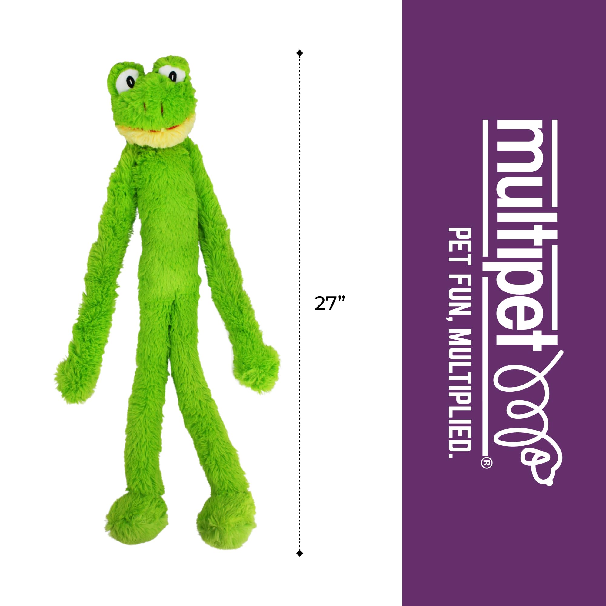 Pet Supplies : Pet Squeak Toys : Multipet Swingin' Slevin Frog Dog