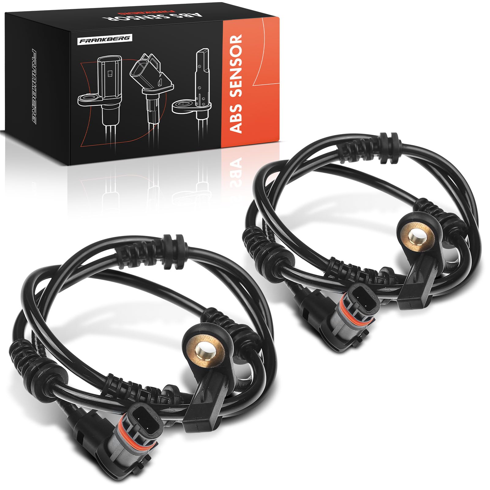 Frankberg 2x Capteur ABS 2-Pôles Compatible avec Classe R V251 W251 Classe M W164 Classe GL X164 Remplacer# 1645401617