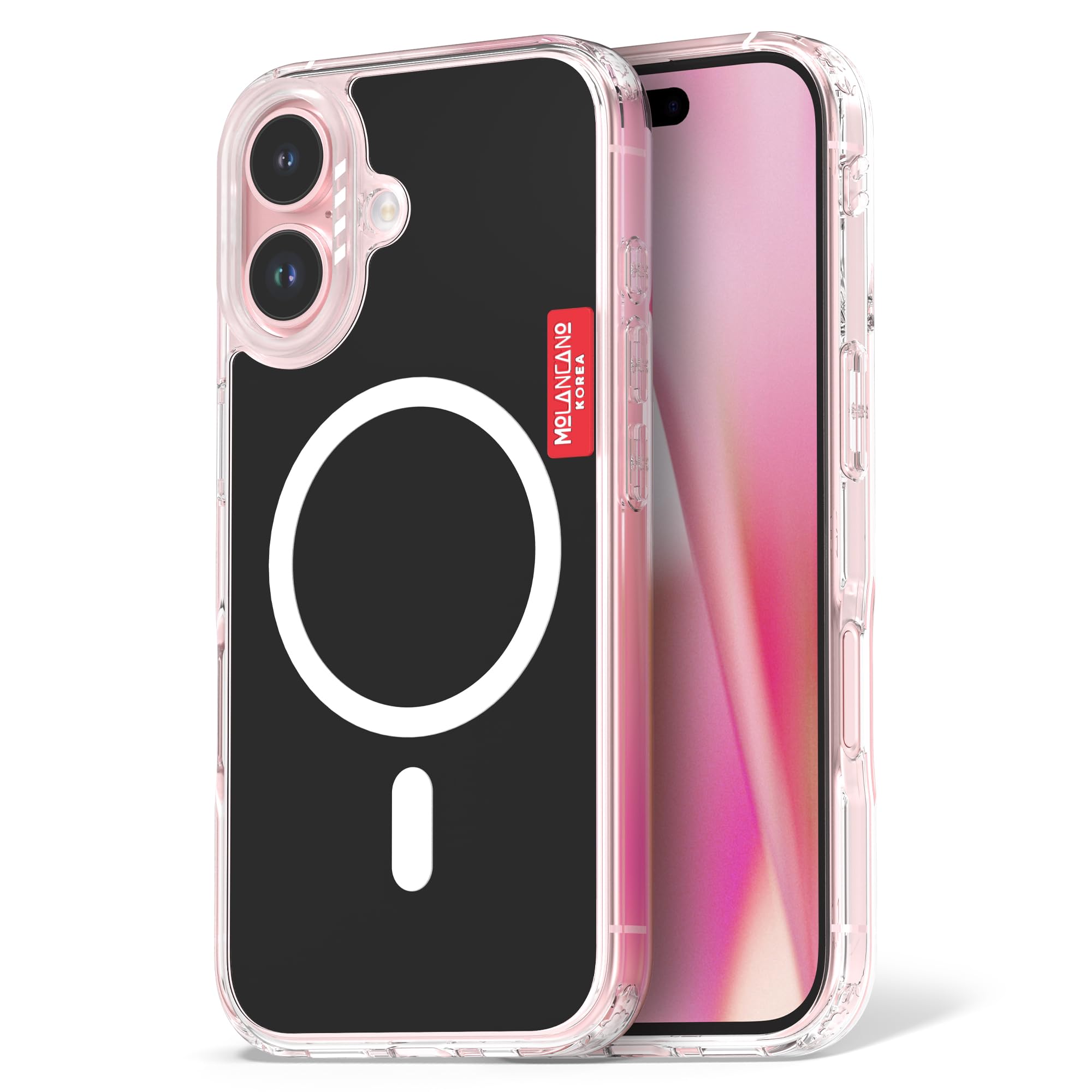 Coque iPhone 16 Plus antichoc transparente compatible MagSafe TPU noir - 8