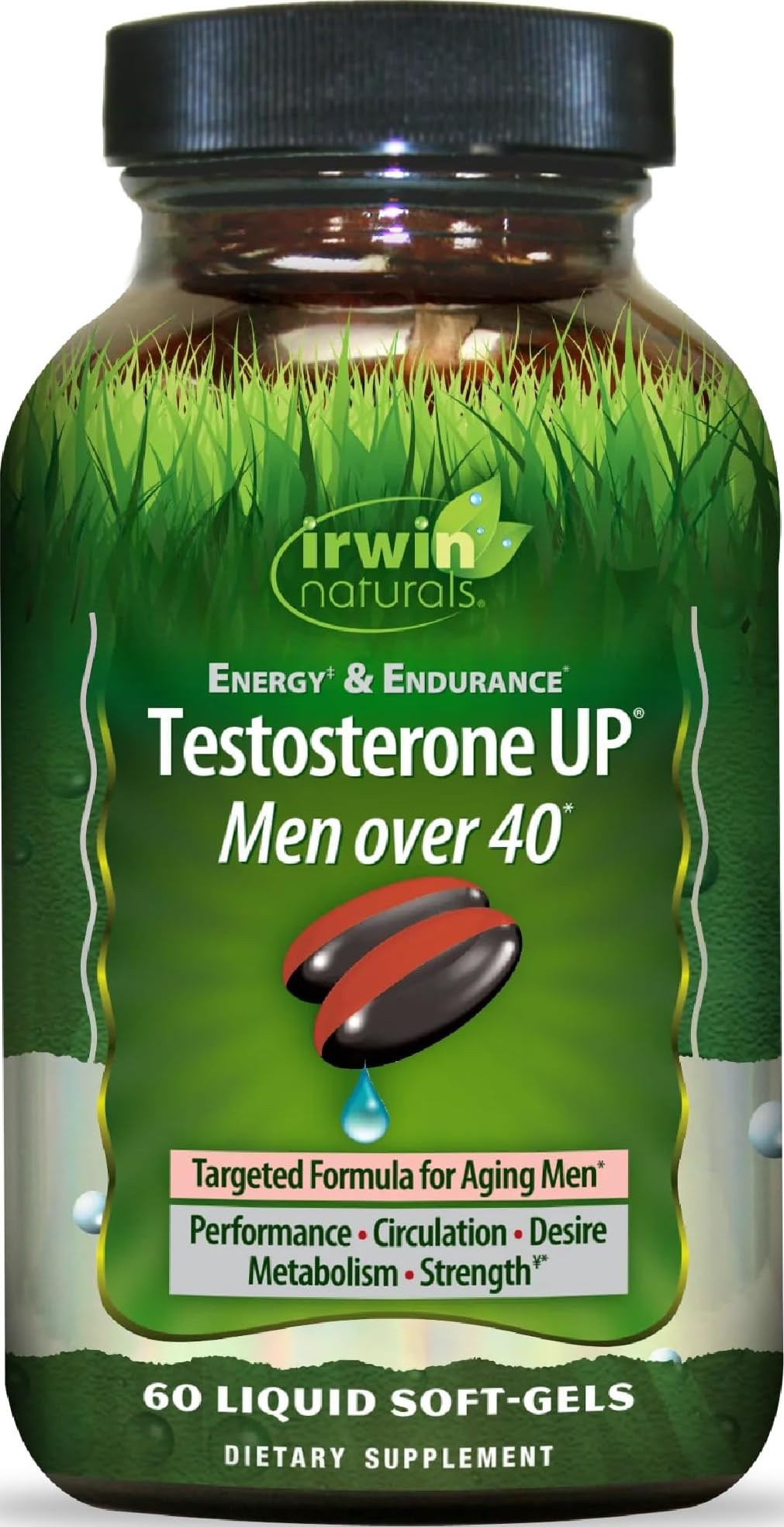 Irwin Naturals Testosterone UP Energy & Endurance Men Over 40 | 60 Softgels