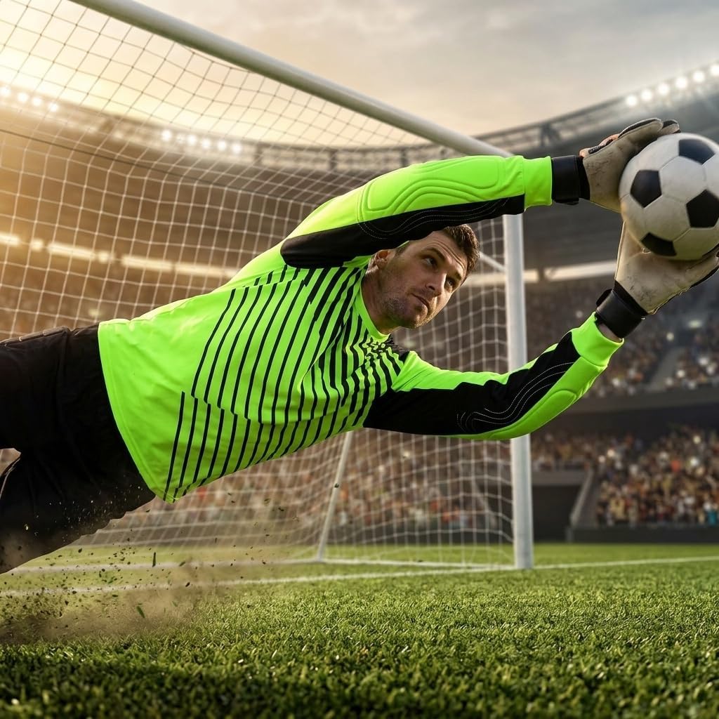 Vizari Arroyo Adult Soccer Goalie Jersey | Lightweight Goalkeeper Jersey with Padded Long Sleeve for Men and Women