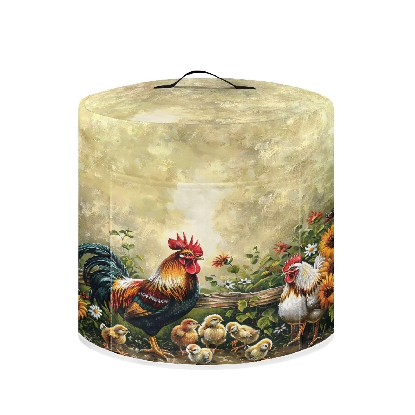 Cozeyat Farm Rooster Kitchen Decor Accessories Appliance Dust Cover for Electric Pressure Cooker/Air Fryer/Rice Cooker/Steamer/Toaster,Pressure Cooker Cover 3 qt