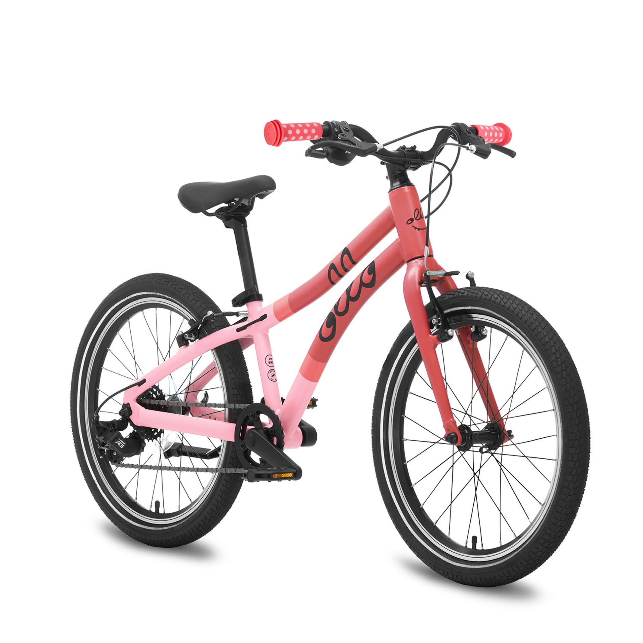 Ollo Adventure Bike 20 Zoll Kinderfahrrad ab 6 Jahren - leichtes Kinder Fahrrad für 120-135 cm Körpergröße mit Aluminiumrahmen, 8-Gang-Schaltung, Bremsen, Schutzblechen, Ständer & Gym Bag