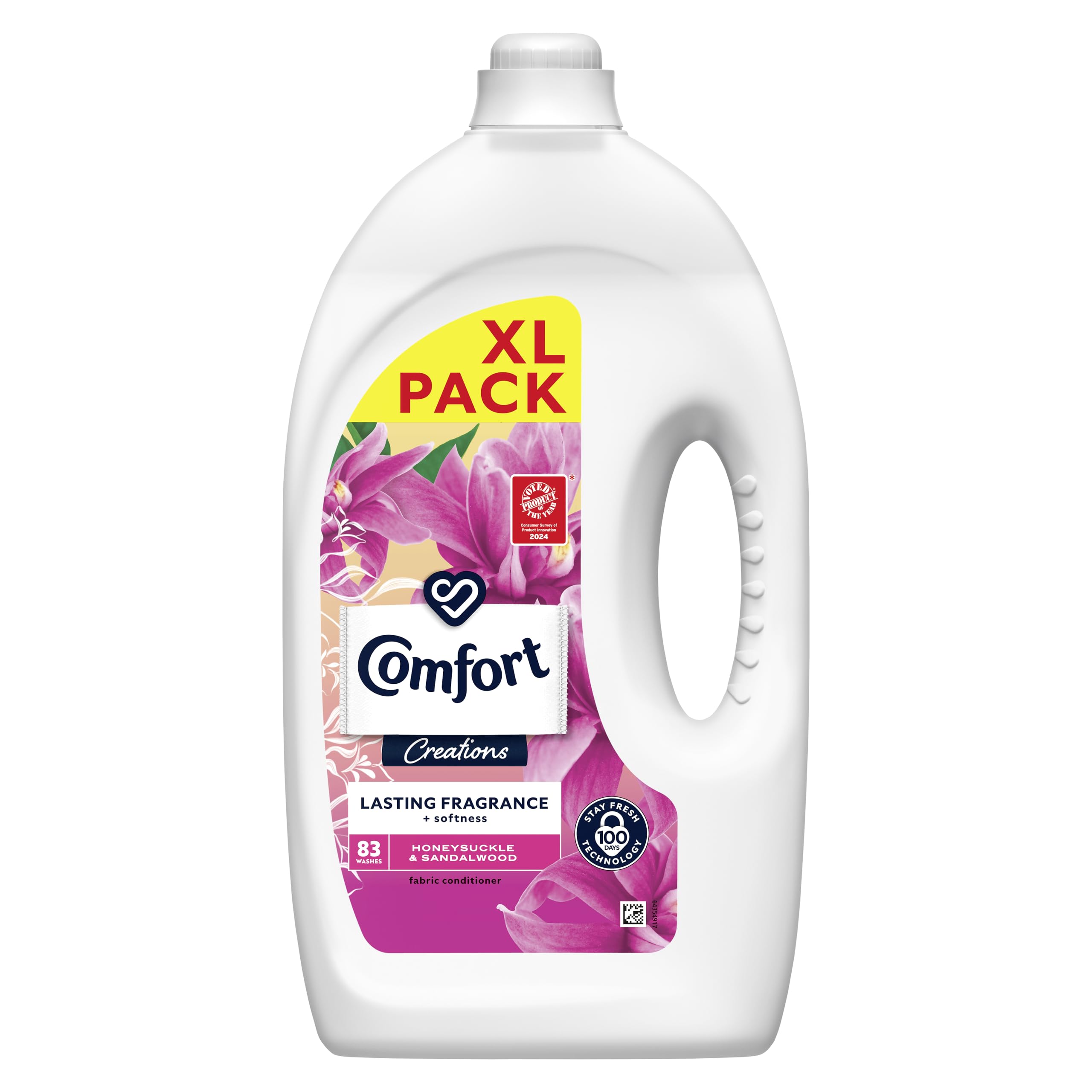 ComfortCreations Honeysuckle & Sandalwood Fabric Conditioner with Stay Fresh technology for 100 days of freshness + fragrance* 83 washes (2.49 L)A.I.S.E. Charter for Sustainable CleaningA.I.S.E. Charter for Sustainable Cleaning