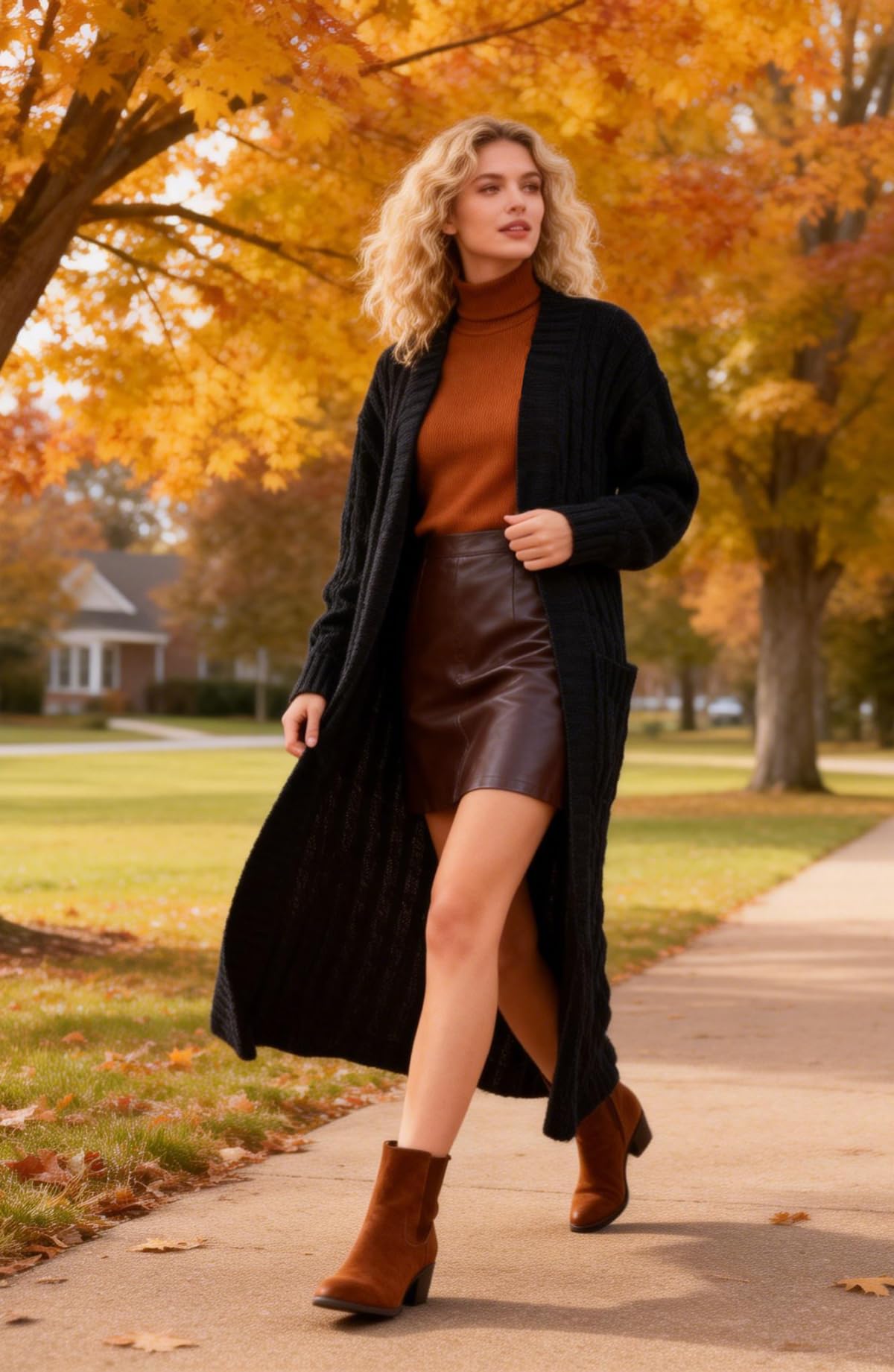 Cardigan-Cappotto Caldi-Invernali Tinta-Unita Lunghi-Oversize Donna - Maglioni a Maglia con Scollo a V di Moda Tempo Libero a Maniche Lunghe Cappotti Morbido con Tasche Donna