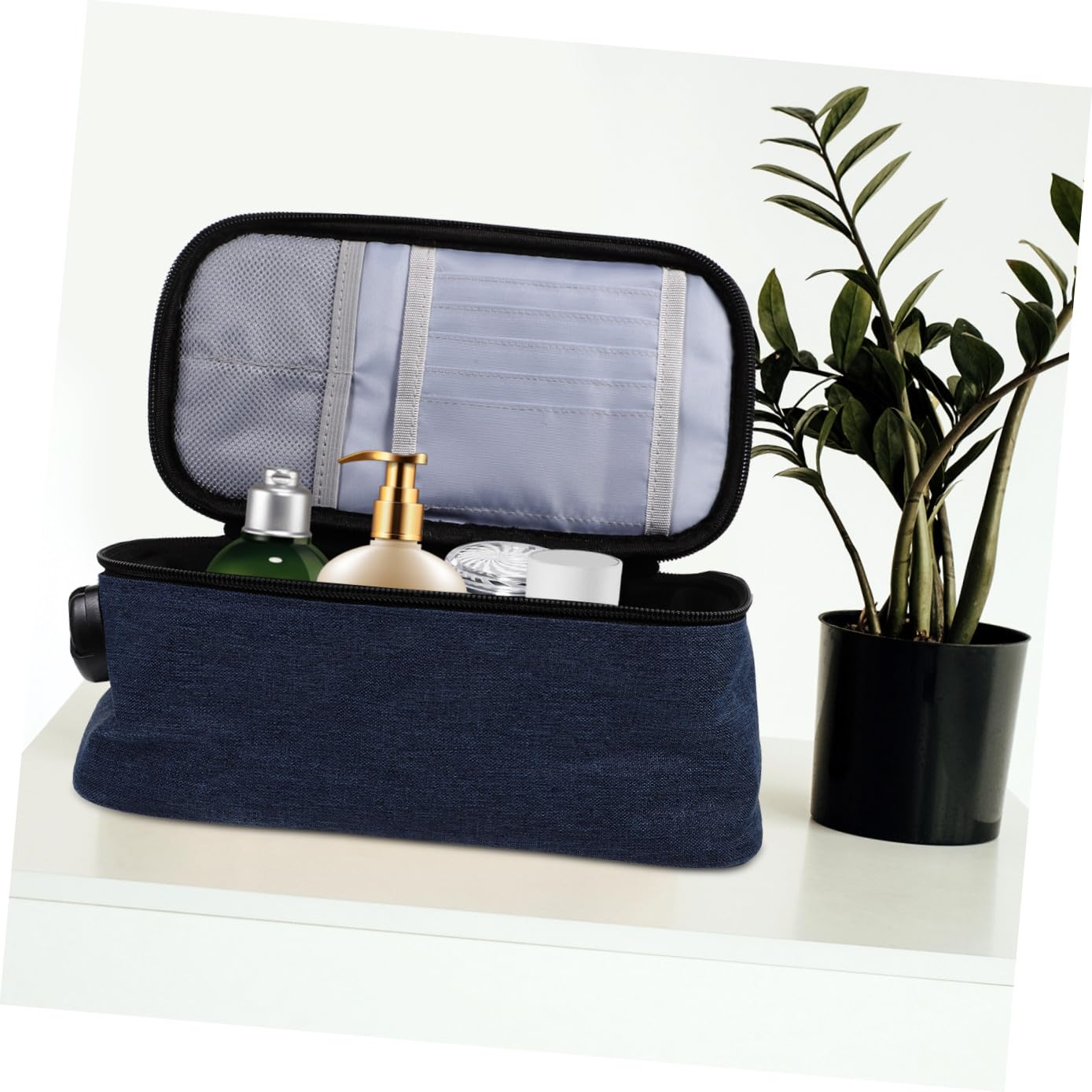 Borsa da Viaggio Scomparti Borsa per Cosmetici Portatile Custodia per Articoli da Toeletta Organizer da Viaggio Multifunzione per Viaggi e Campeggio