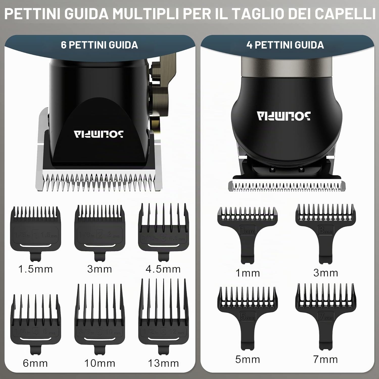 Solimpia Hair Clipper & Trimmer Professionale Barber Home Grooming Kit Ricaricabile Elettrico Beard Body Hair Trimmer Cordless Hair Clipper per Uomini Regalo Del Bambino