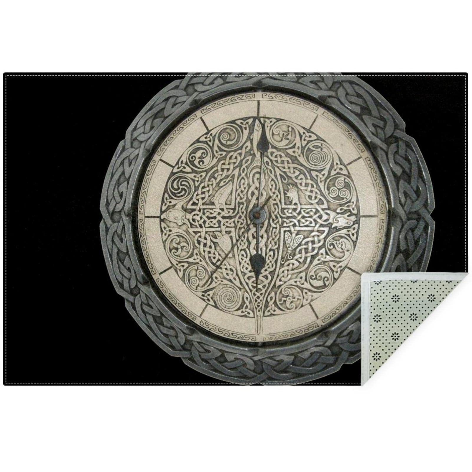 Cool Celtic Area Rug Carpet Non-Slip Throw Rug Floor Mat Doormats for Living Room Bedroom, 5'x3.2'