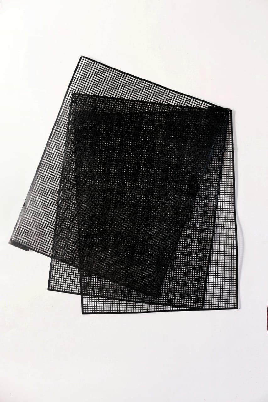 XILLION Cross Stitch Canvas Sheet Pack of 6 (Black) 2