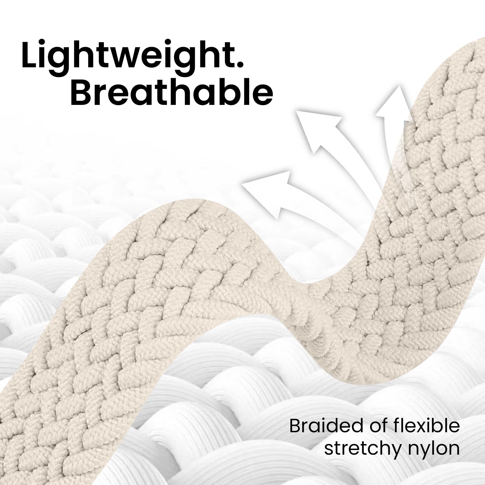 Slim Stretchy Band Compatible with Apple Watch Bands 40mm 41mm 42mm 38mm 44mm 45mm 46mm Women Men, Thin Elastic Nylon Sport Braided Solo Loop Magnetic Strap for iWatch Series 11 10 9 8 7 6 5 4 3 SE 2 — view 7