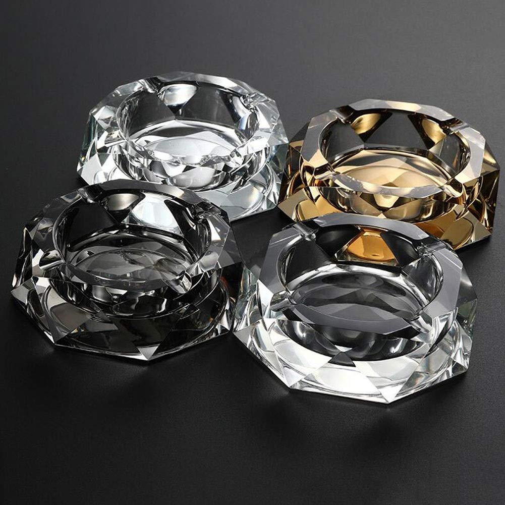 Posacenere per sigari in cristallo, design ottagonale resistente, accessorio creativo per fumare sigarette, elegante e funzionale, per uso domestico o ufficio