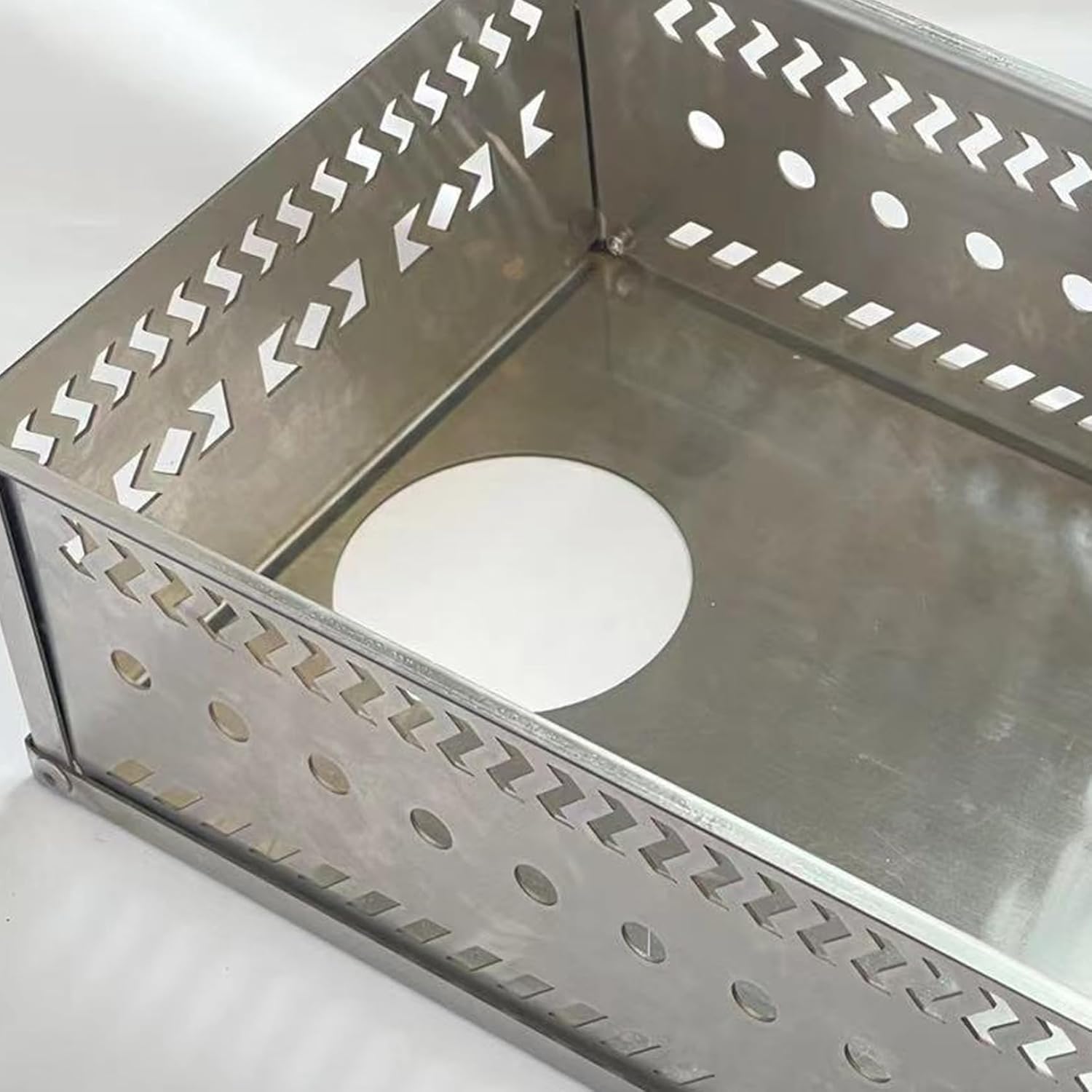 Sauna Stones Holder Large Capacity Ventilated Sauna Stones Basket Foldable Multi-Purpose Stainless Steel Basket for Charcoal, Wood Burning Stove, Outdoor Grill Charcoal Stainless Steel