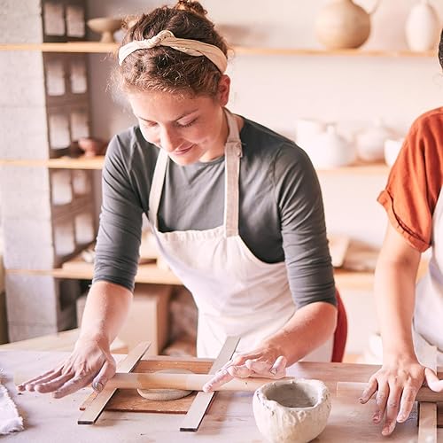 Miniatura 5 de Juego de 11 barras guía de profundidad para cerámica y rodillo de madera, 0.118 in, 0.197 in, 0.276 in, 0.394 in y 0.472 in, tiras de grosor para