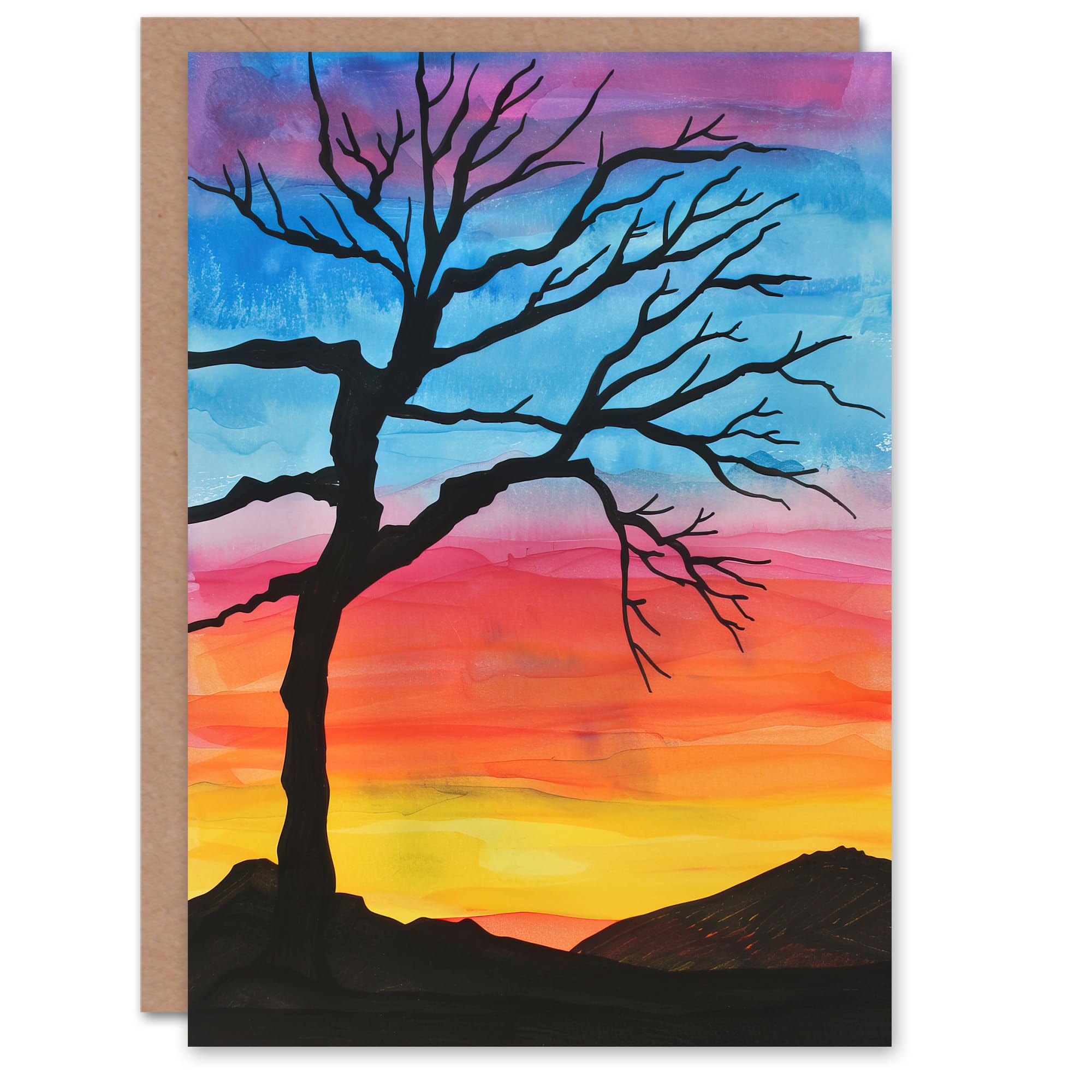 Artery8 Greeting Card - Tree Silhouette - Birthday Card