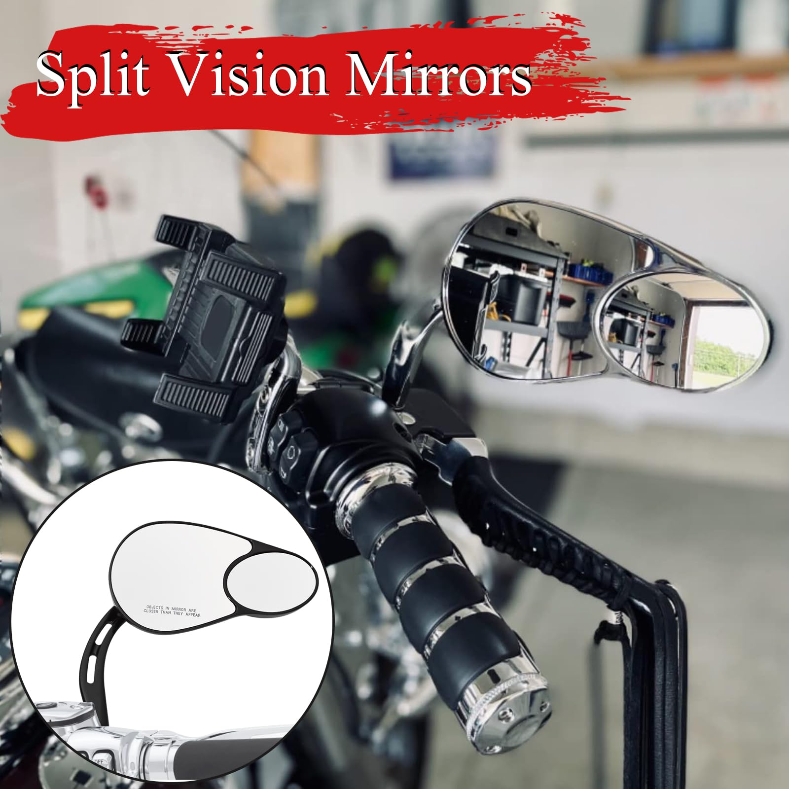 Amazon.com: WOWTK Split Vision Rearview Mirrors fits for