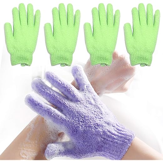 Spa Exfoliating Gloves - Set of 2 - Green