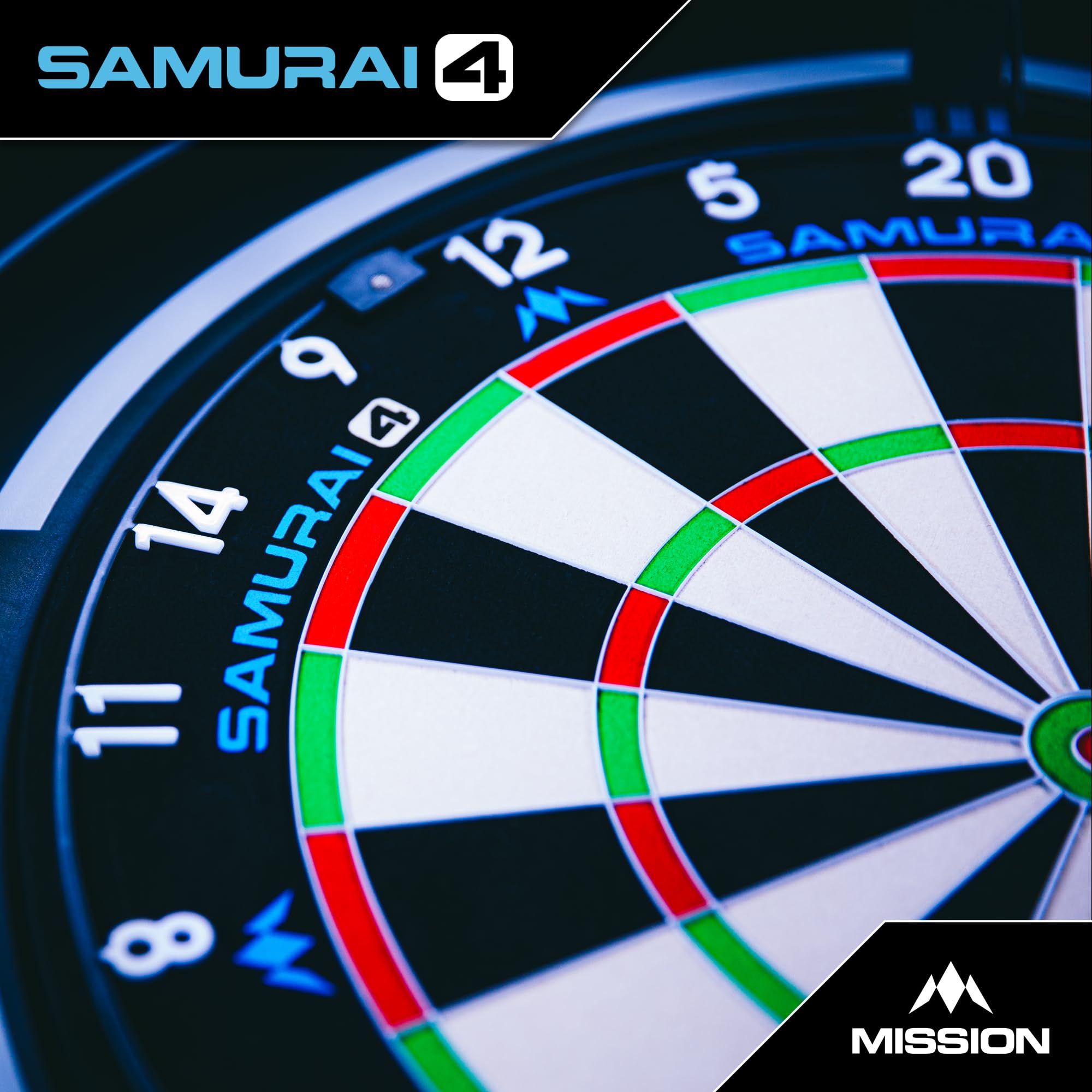 Mission Darts | Samurai 4 | Bersaglio professionale con setole | Filo per coltelli | White Spider Edition
