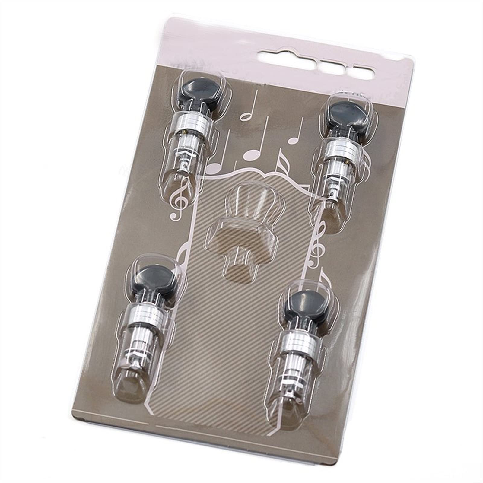 Meccanico accordatore Ukulele Black And Silver Dright Quasi-Button Pulsante String Pulsante Ukulele Accessori Accessori Per Chiusura