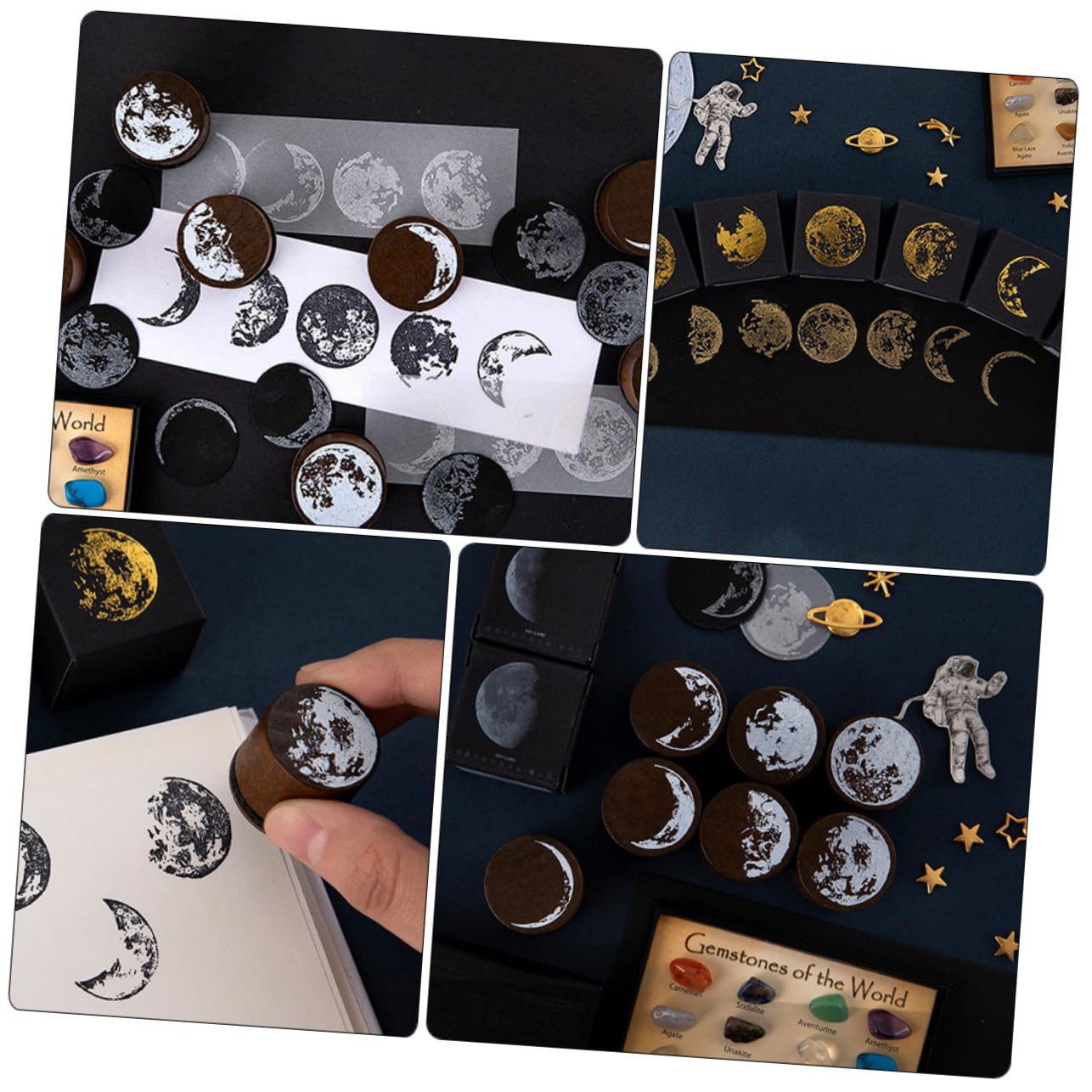 20stücke Teiliges Holzstempel Für Scrapbooking Und Journaling Zufälliger Retro-stil Langlebig Und Tragbar Für Kreative Karten Und Tagebuchgestaltung