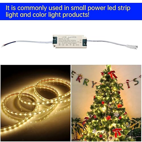 Miniatura 2 de Qimoo Controlador LED de 12-18W, corriente constante 300mA CA 85-265V Salida 36-63V SM conector macho fuente de alimentación externa transformador