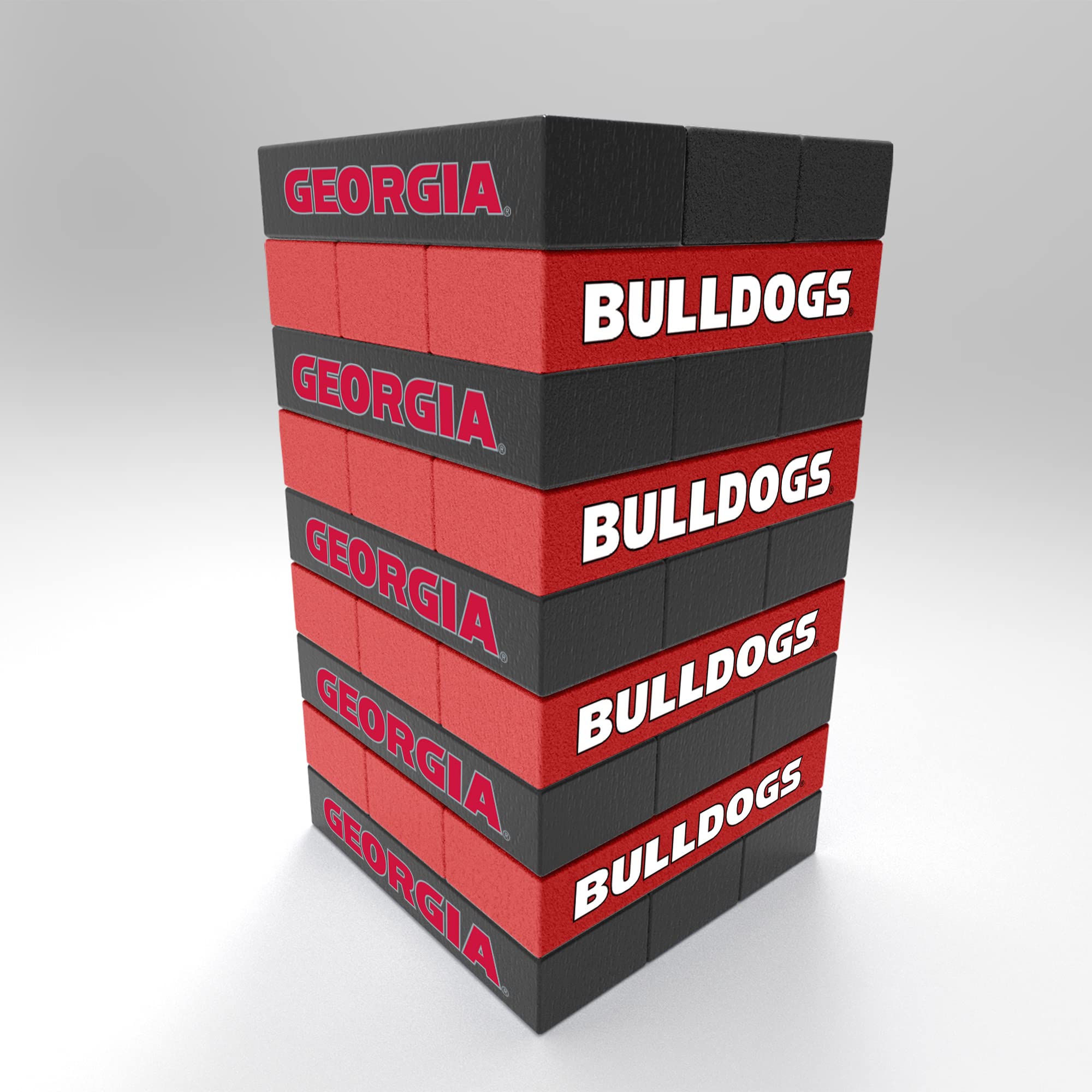 Rico Industries NCAA Georgia Bulldogs Mini Jumbling Tower Game - Wood Stackem Game