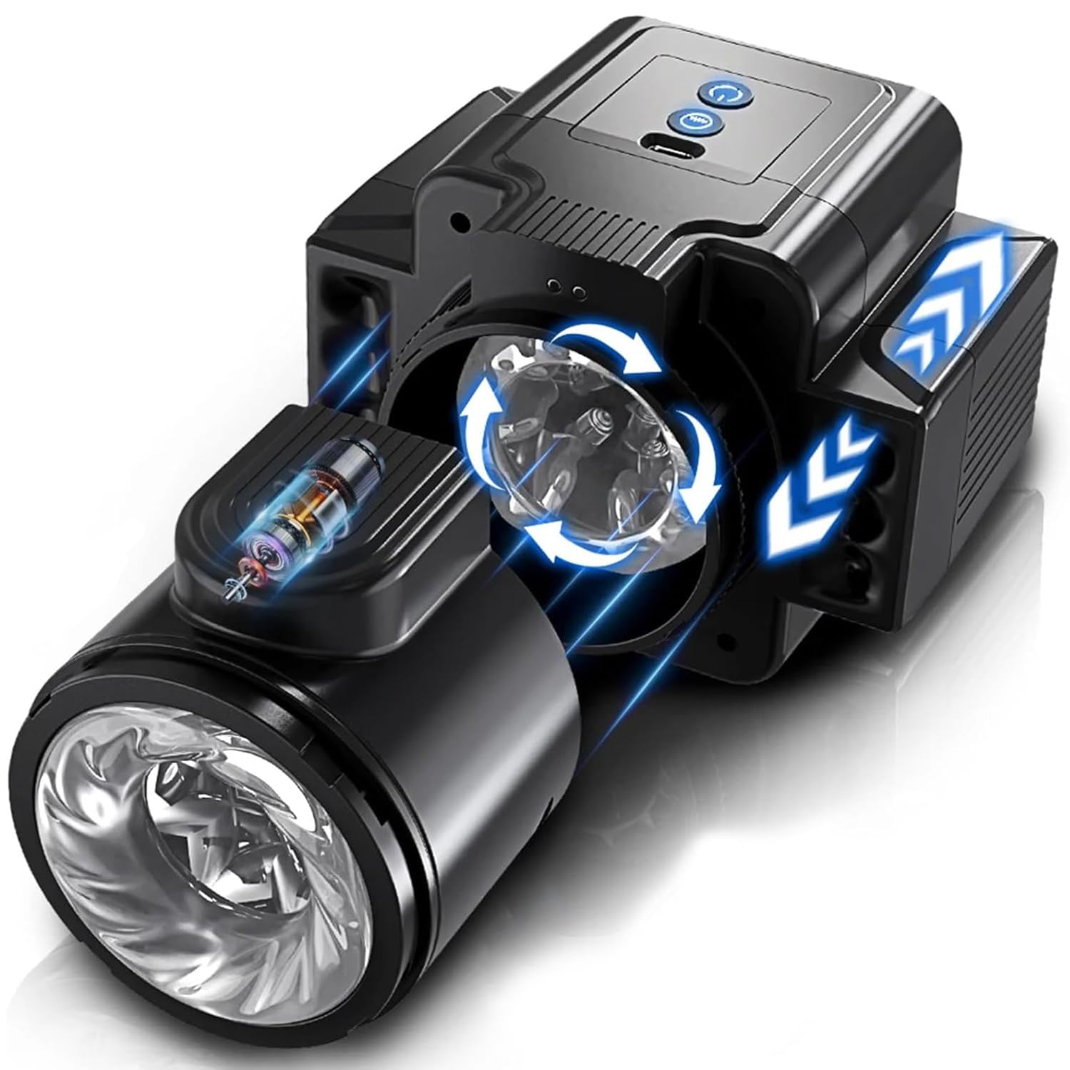 Masturbtore per Uomini Sex Toys, Masturbatore Maschile Automatico con 7 funzioni telescopiche e rotanti 7 modalità di vibrazione, Masturbatori Sex Toysper per Uomini, Nero