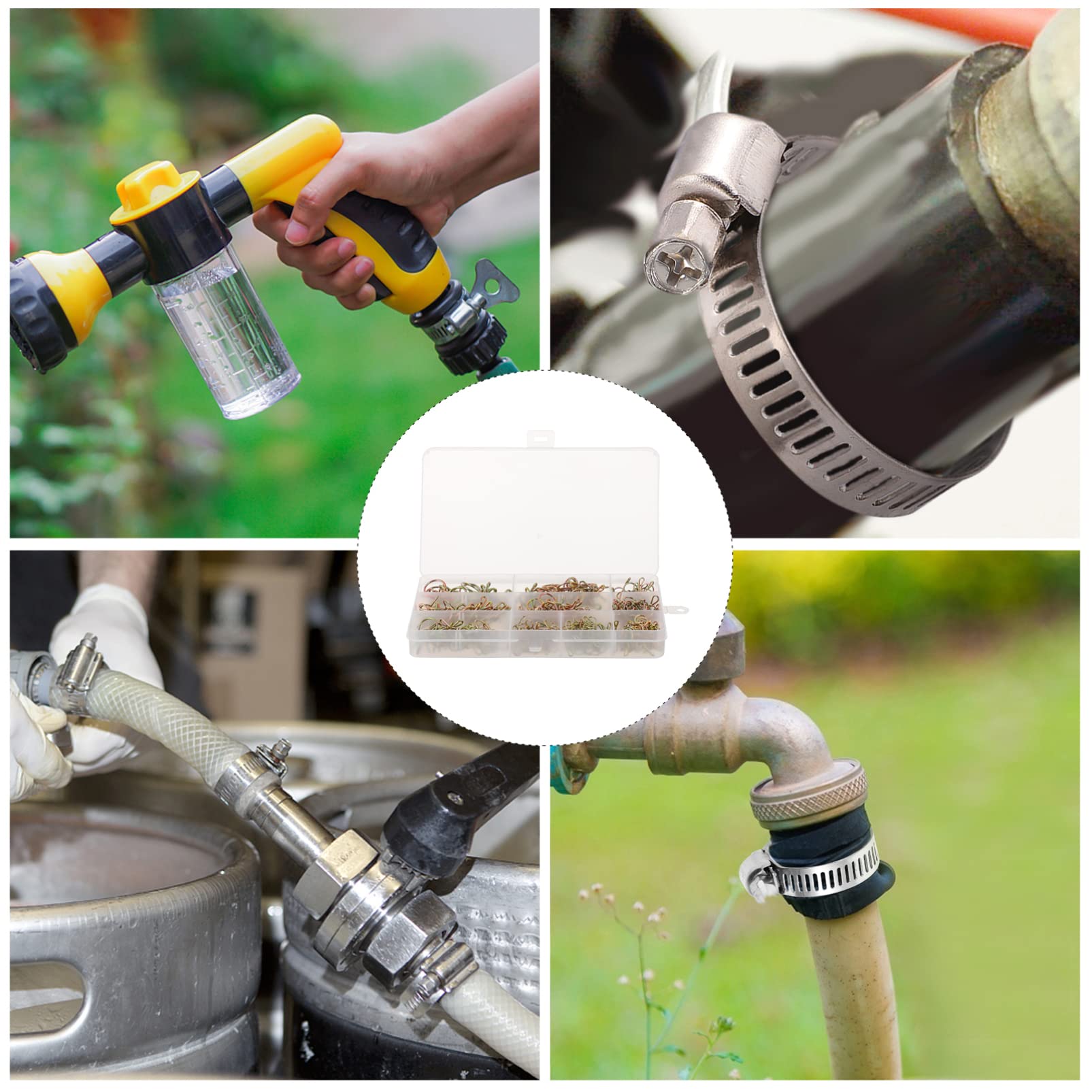 250pcs Hose Tubing Circlip Fuel Hose Clamps Clamp for Water Pipe Tube Clamp Pipe Clip Stainless Steel Pipe Clamp Pipe Fastener Fuel Line Clip Water Pipe Clamp Fuel Line Clamp